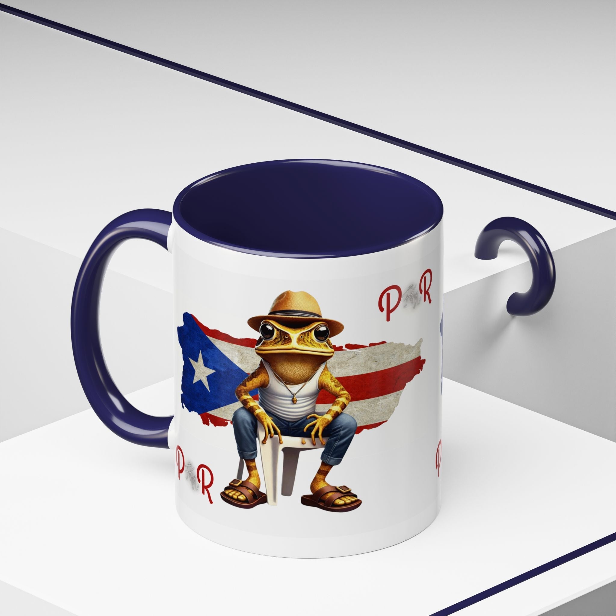 Puerto Rican Heritage Mugs with Unique Designs" Accent Coffee Mug (11, 15oz) - Metamorphosis Creations
