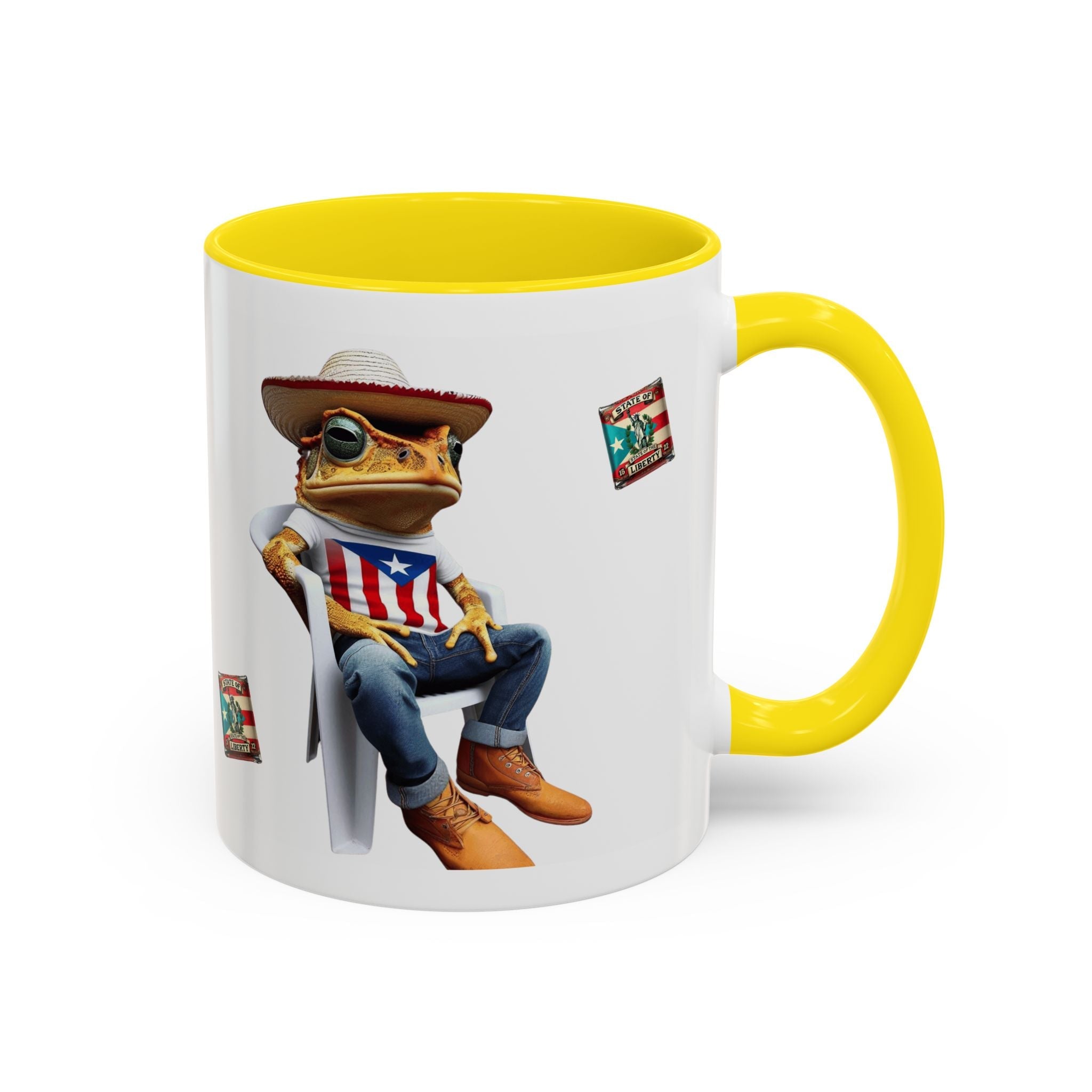 Puerto Rican Heritage Mugs with Unique Designs" Accent Coffee Mug (11, 15oz) - Metamorphosis Creations