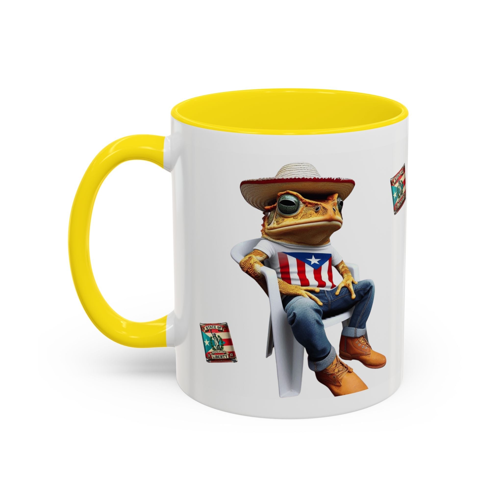 Puerto Rican Heritage Mugs with Unique Designs" Accent Coffee Mug (11, 15oz) - Metamorphosis Creations