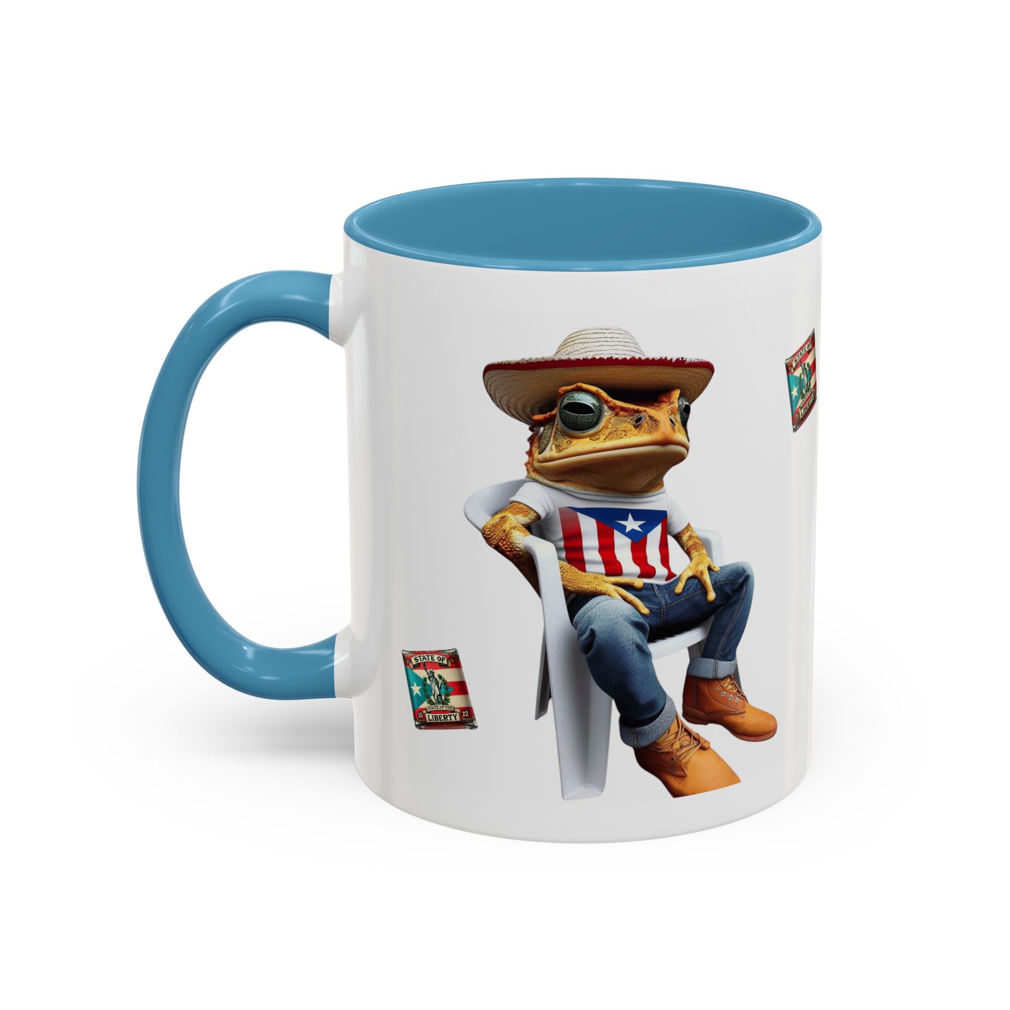 Puerto Rican Heritage Mugs with Unique Designs" Accent Coffee Mug (11, 15oz) - Metamorphosis Creations