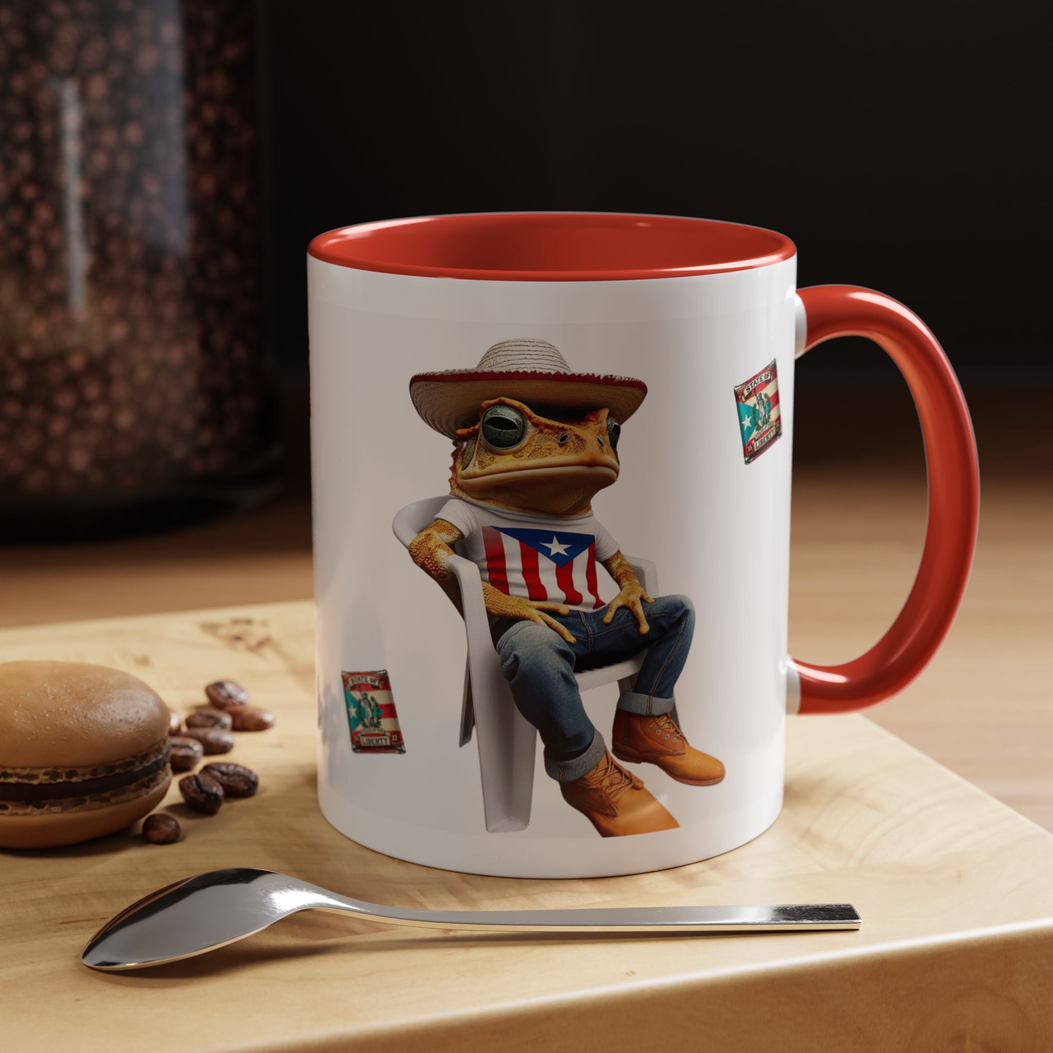 Puerto Rican Heritage Mugs with Unique Designs" Accent Coffee Mug (11, 15oz) - Metamorphosis Creations