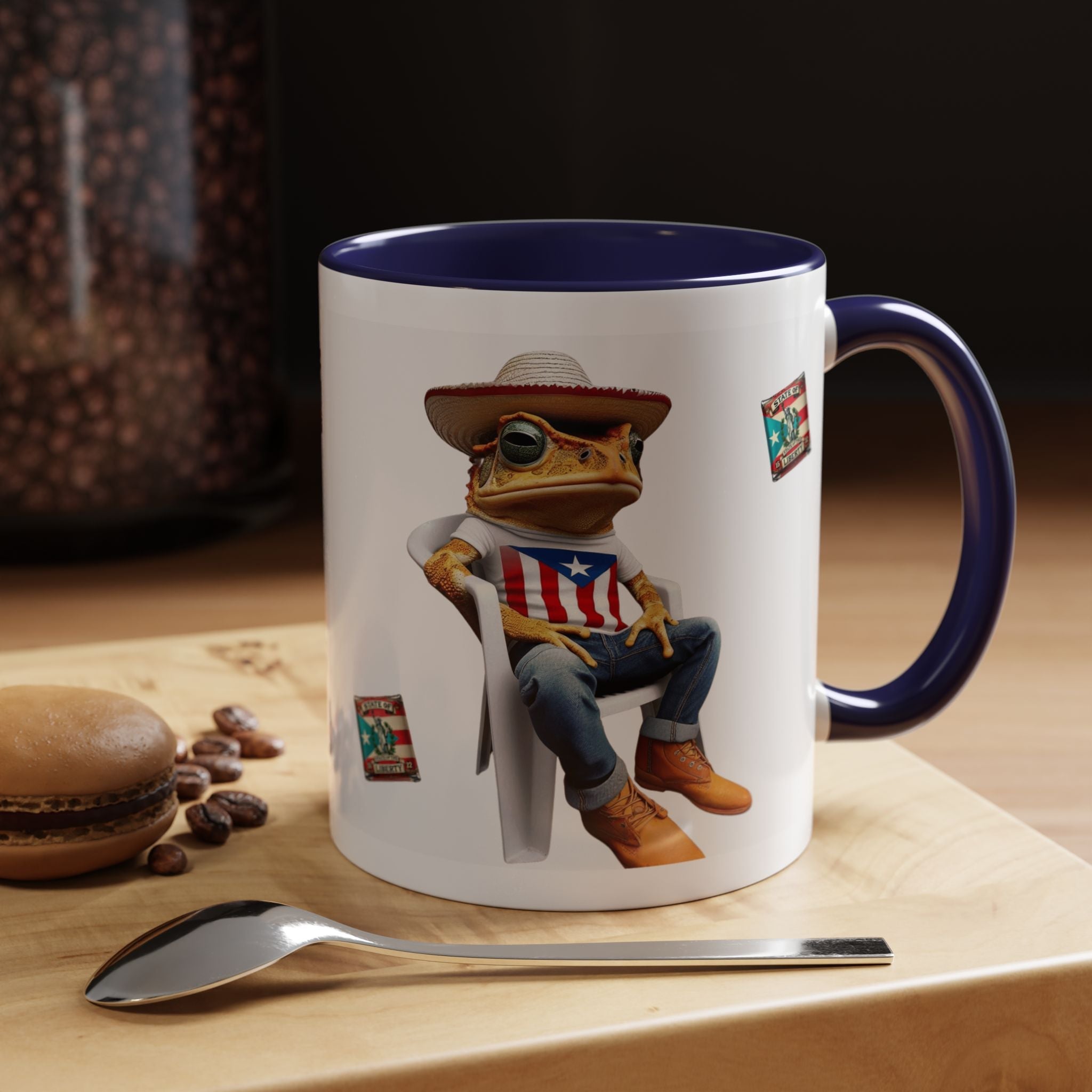 Puerto Rican Heritage Mugs with Unique Designs" Accent Coffee Mug (11, 15oz) - Metamorphosis Creations