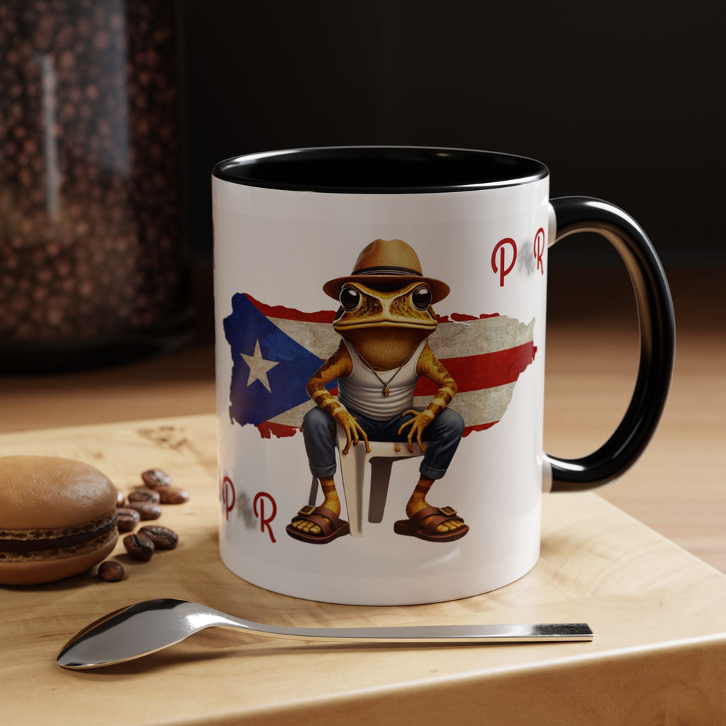 Puerto Rican Heritage Mugs with Unique Designs" Accent Coffee Mug (11, 15oz) - Metamorphosis Creations