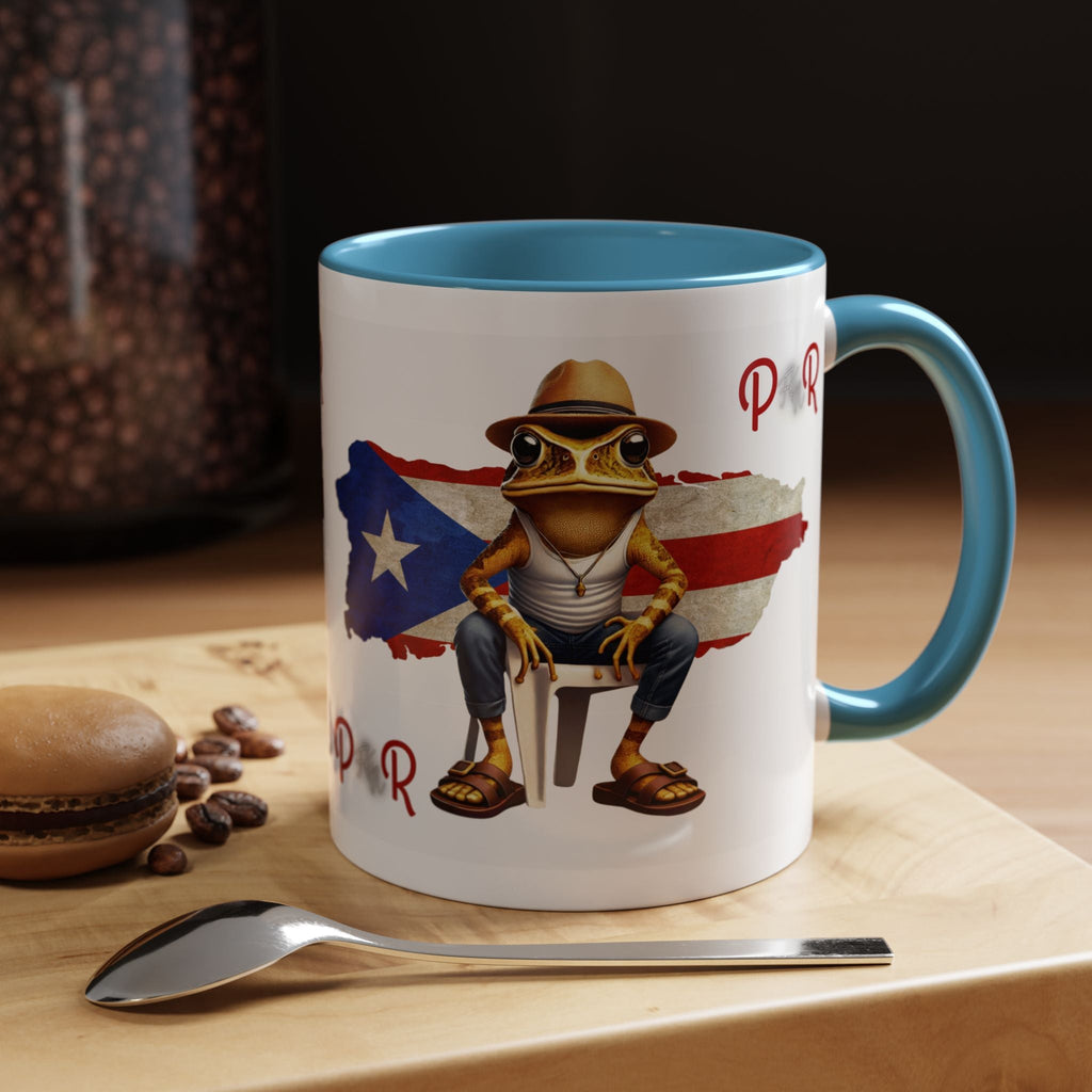 Puerto Rican Heritage Mugs with Unique Designs" Accent Coffee Mug (11, 15oz) - Metamorphosis Creations