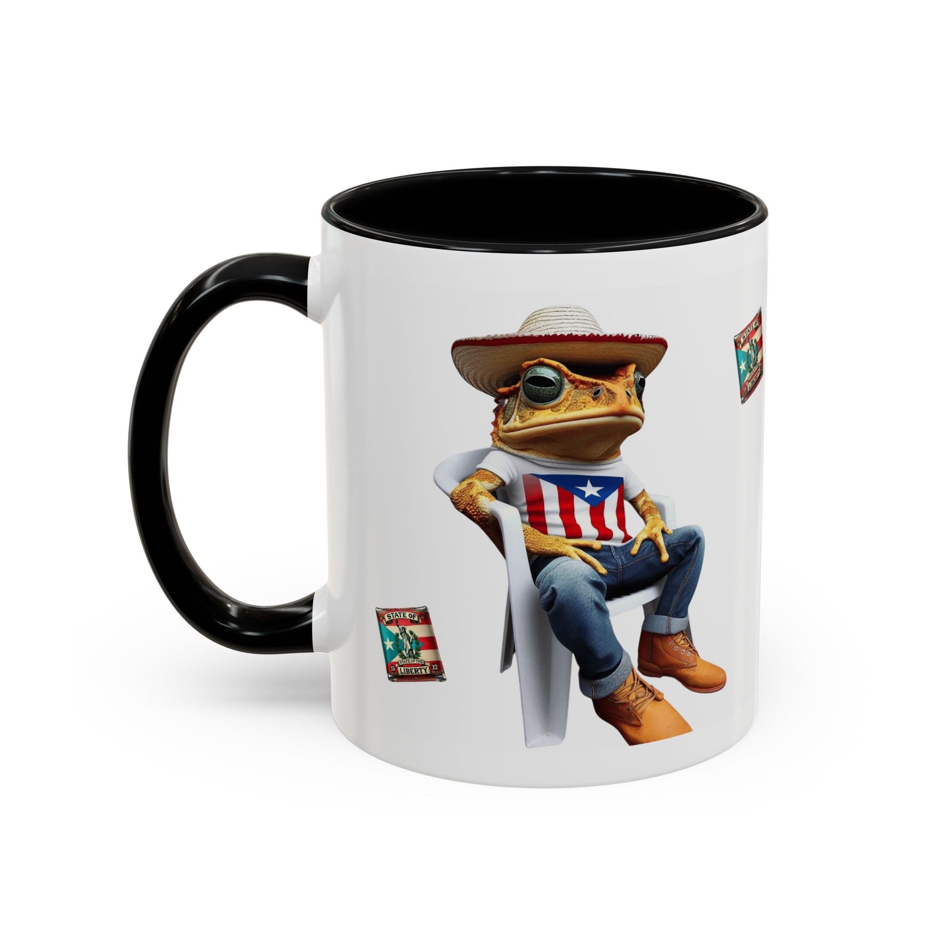 Puerto Rican Heritage Mugs with Unique Designs" Accent Coffee Mug (11, 15oz) - Metamorphosis Creations