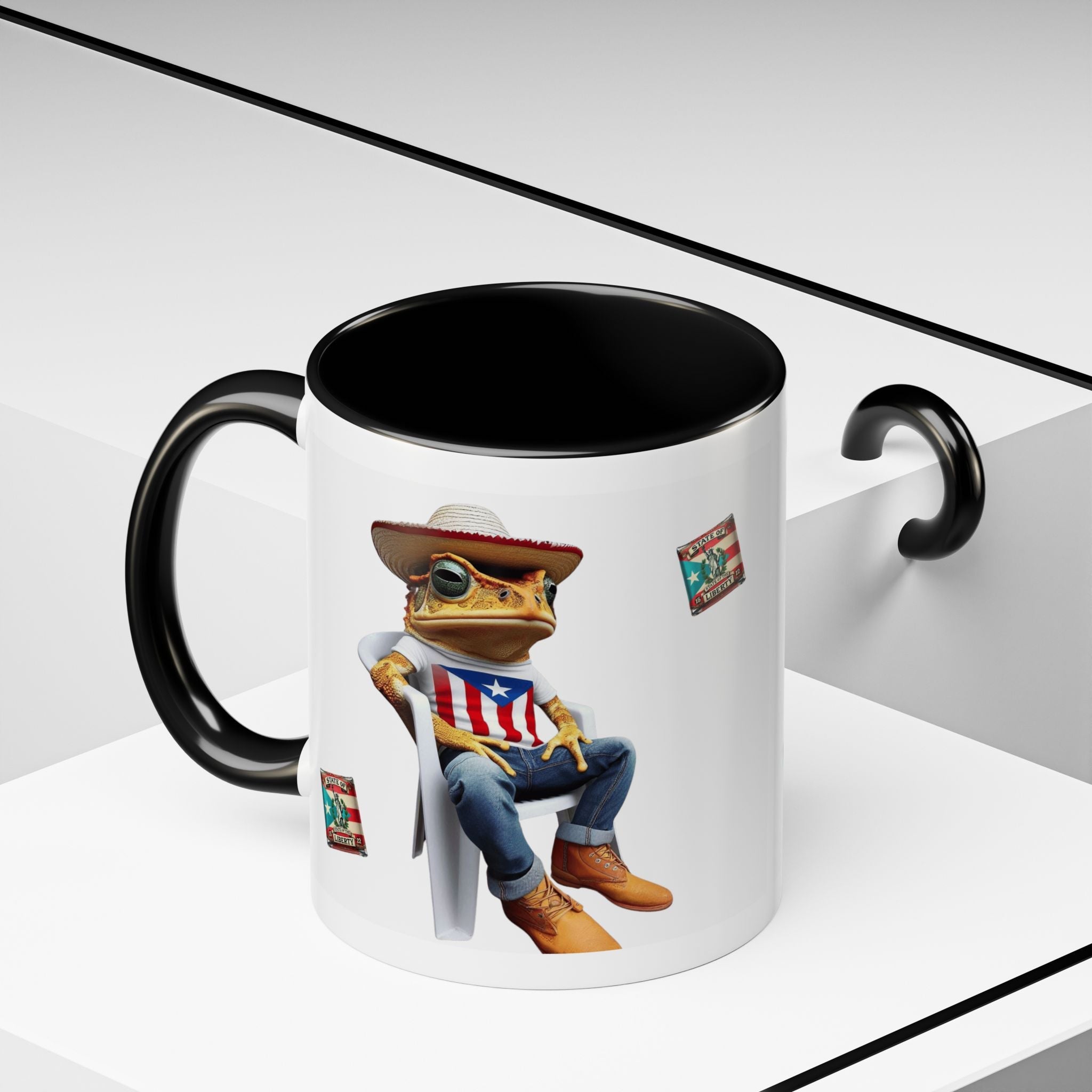 Puerto Rican Heritage Mugs with Unique Designs" Accent Coffee Mug (11, 15oz) - Metamorphosis Creations