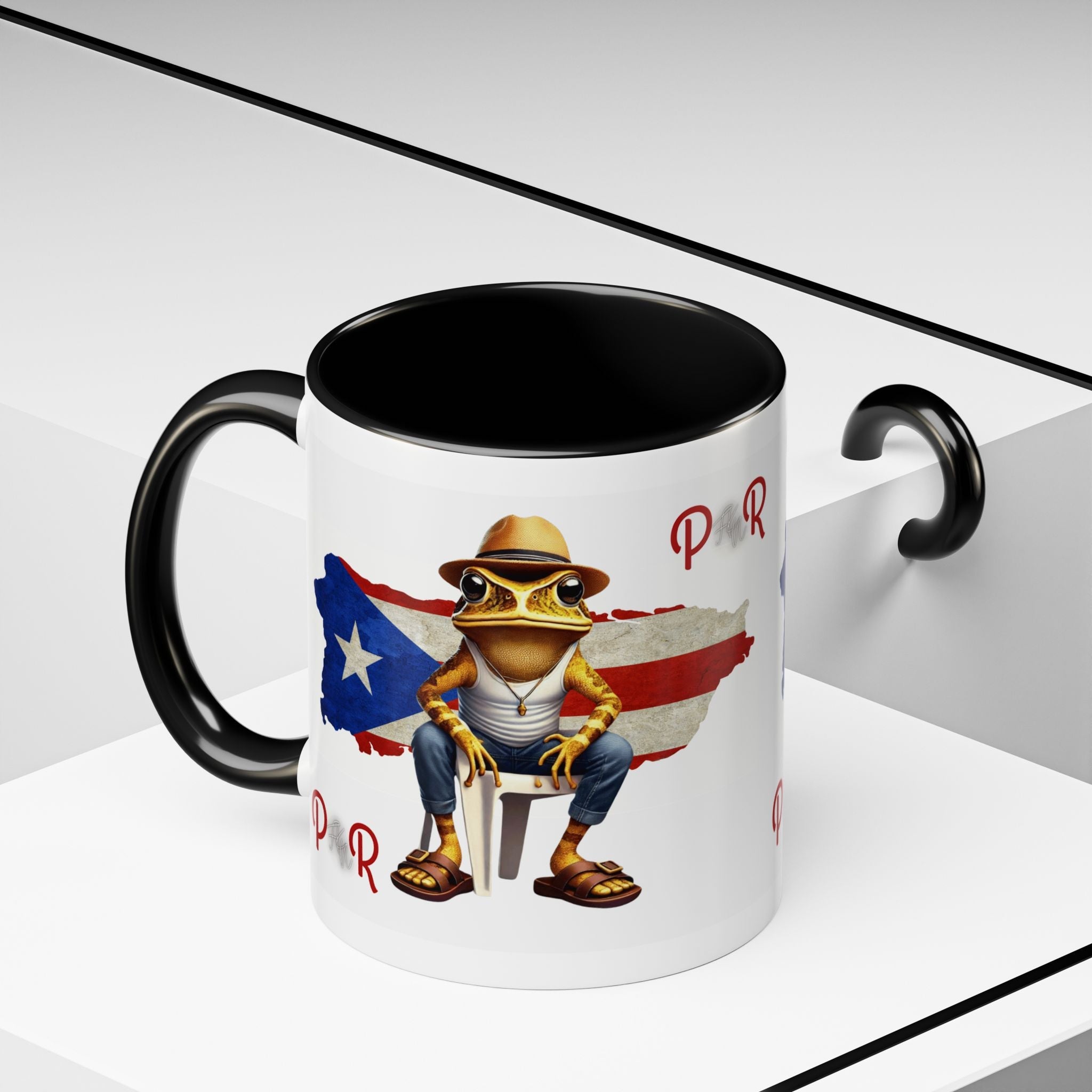 Puerto Rican Heritage Mugs with Unique Designs" Accent Coffee Mug (11, 15oz) - Metamorphosis Creations