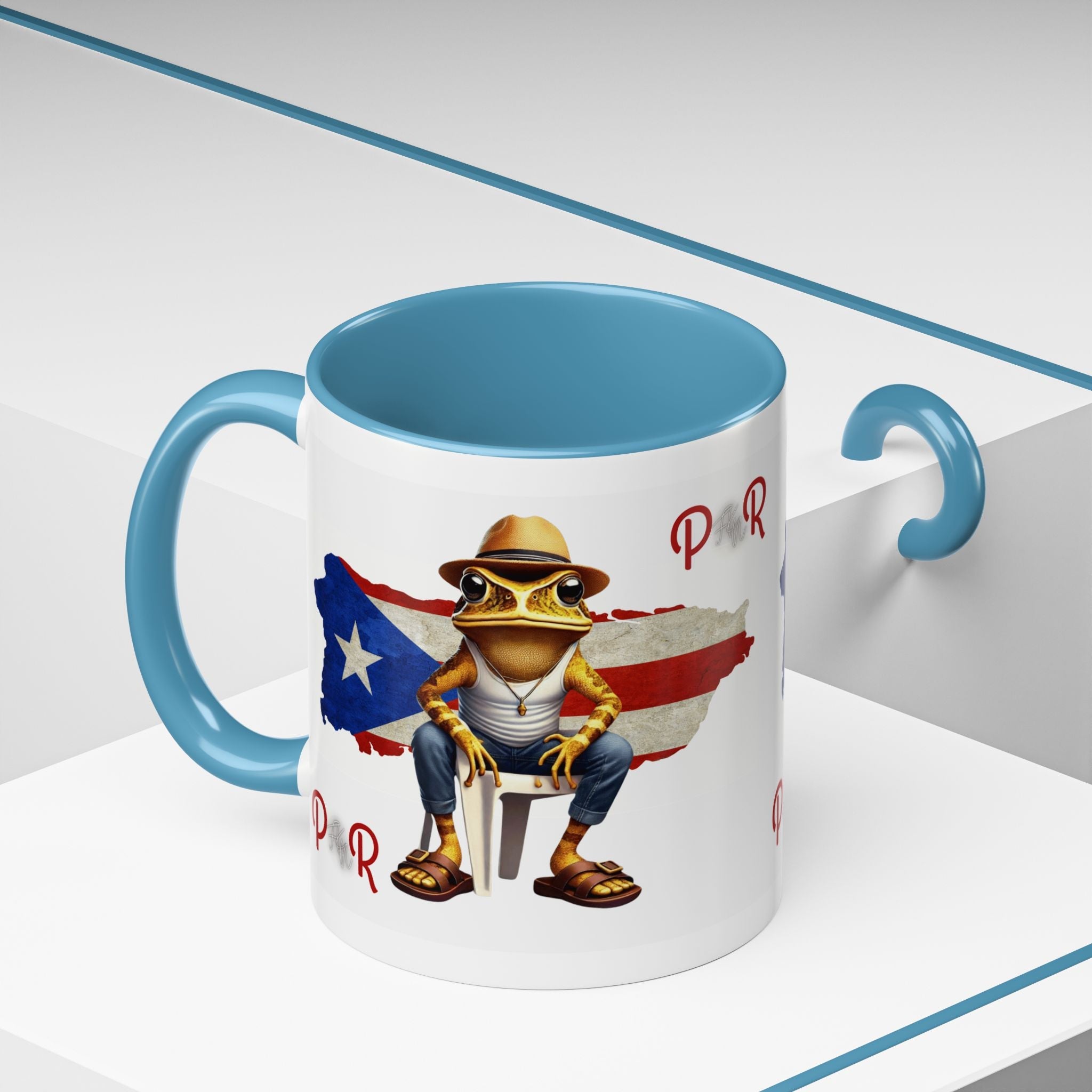Puerto Rican Heritage Mugs with Unique Designs" Accent Coffee Mug (11, 15oz) - Metamorphosis Creations