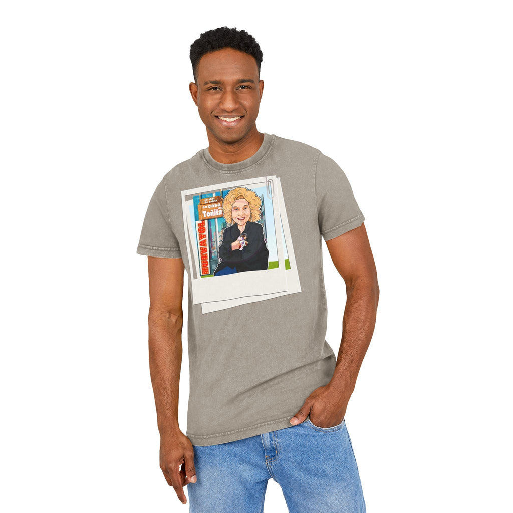 Puerto Rican Heritage Shirt Acid Washed Round Neck Tee - Metamorphosis Creations
