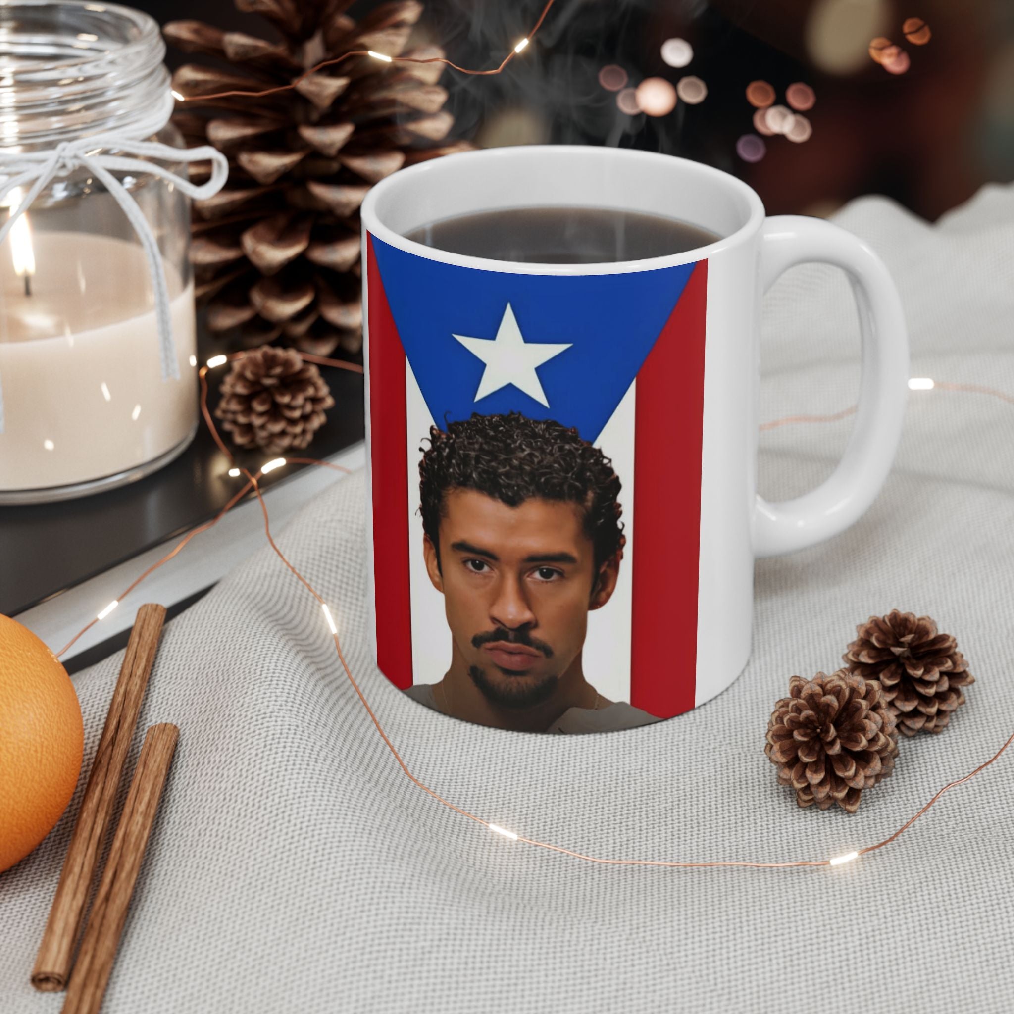Puerto Rican Pride Ceramic Mug, Unique Gift for Coffee Lovers, 11oz & 15oz Sizes, Perfect for Holidays and Celebrations - Metamorphosis Creations