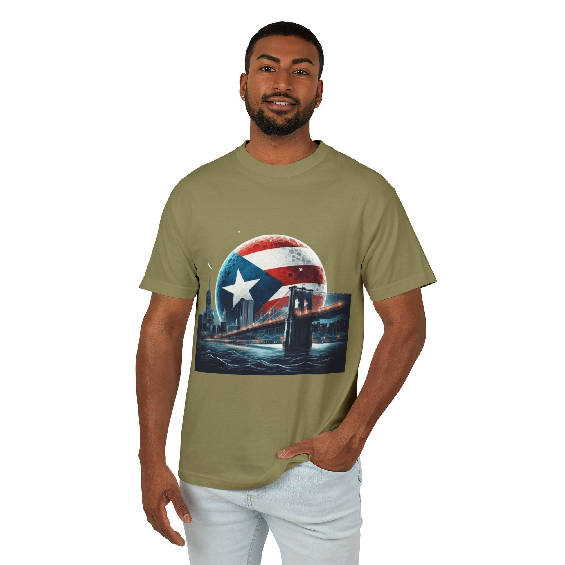 Puerto Rican Pride Heavyweight Cotton Tee, Unisex Vintage Shirt, Casual Wear, Gift for Him/Her, Summer Style, Travel Tee - Metamorphosis Creations