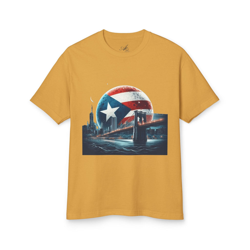 Puerto Rican Pride Heavyweight Cotton Tee, Unisex Vintage Shirt, Casual Wear, Gift for Him/Her, Summer Style, Travel Tee - Metamorphosis Creations