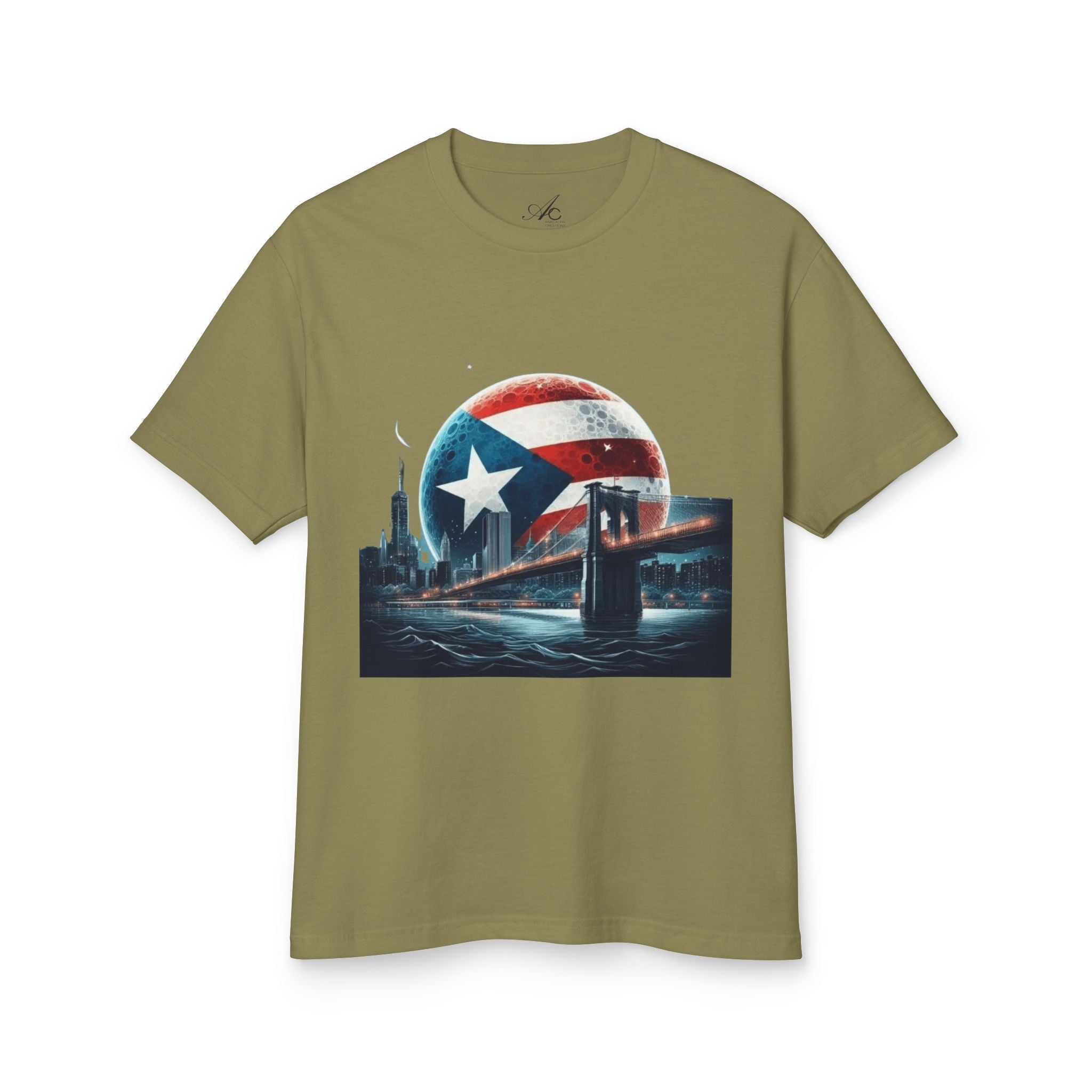 Puerto Rican Pride Heavyweight Cotton Tee, Unisex Vintage Shirt, Casual Wear, Gift for Him/Her, Summer Style, Travel Tee - Metamorphosis Creations