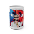 Puerto Rican Pride Mug, 15oz Coffee Cup, Gift for Arcangel Fans, Culture Celebration, Unique Home Decor - Metamorphosis Creations