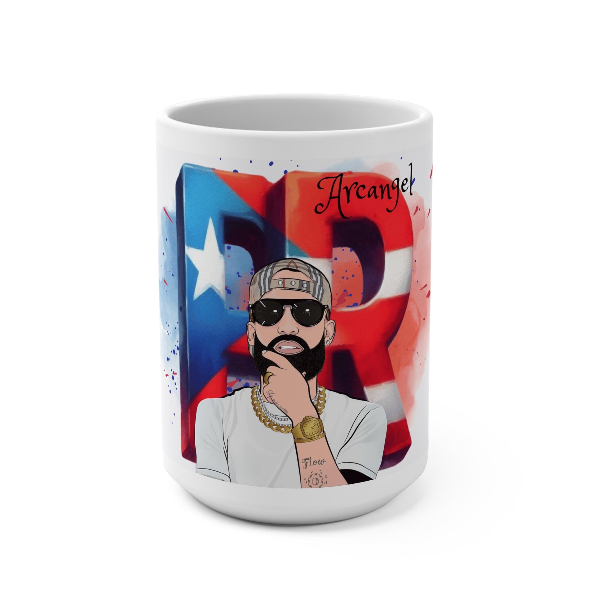 Puerto Rican Pride Mug, 15oz Coffee Cup, Gift for Arcangel Fans, Culture Celebration, Unique Home Decor - Metamorphosis Creations