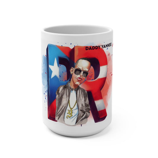 Puerto Rican Pride Mug, Daddy Yankee Inspired Coffee Cup, 15oz Mug, Perfect for Gifts, Cultural Celebration, Music Lover - Metamorphosis Creations