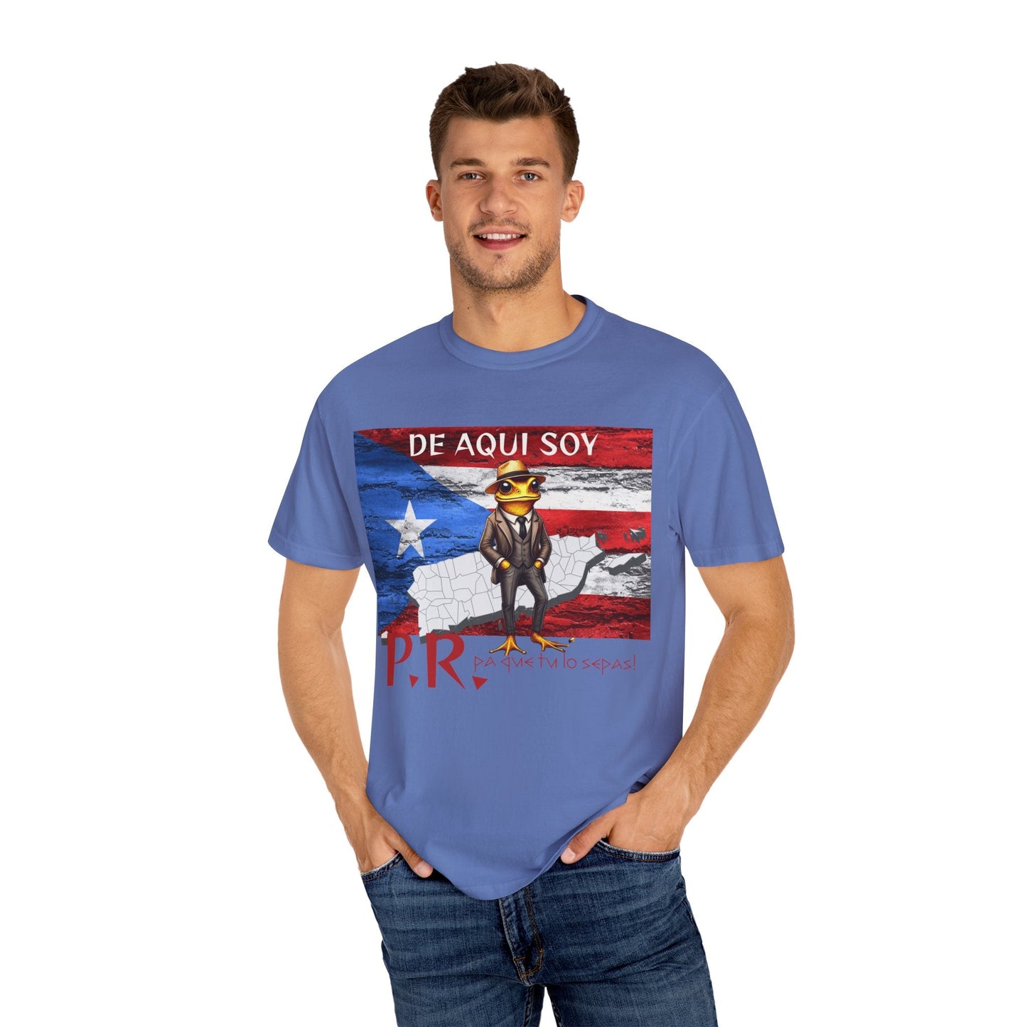 Puerto Rican Pride T-Shirt, Fun Casual Wear, Unisex Garment - Dyed Tee, Perfect for Celebrations, Cultural Identity Shirt - Metamorphosis Creations