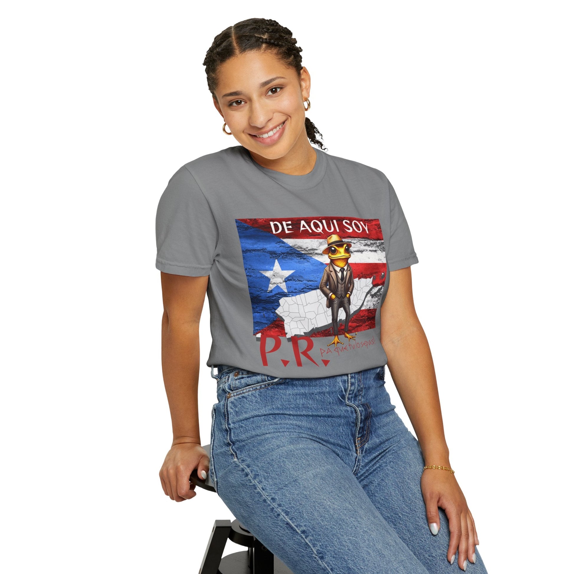 Puerto Rican Pride T-Shirt, Fun Casual Wear, Unisex Garment - Dyed Tee, Perfect for Celebrations, Cultural Identity Shirt - Metamorphosis Creations
