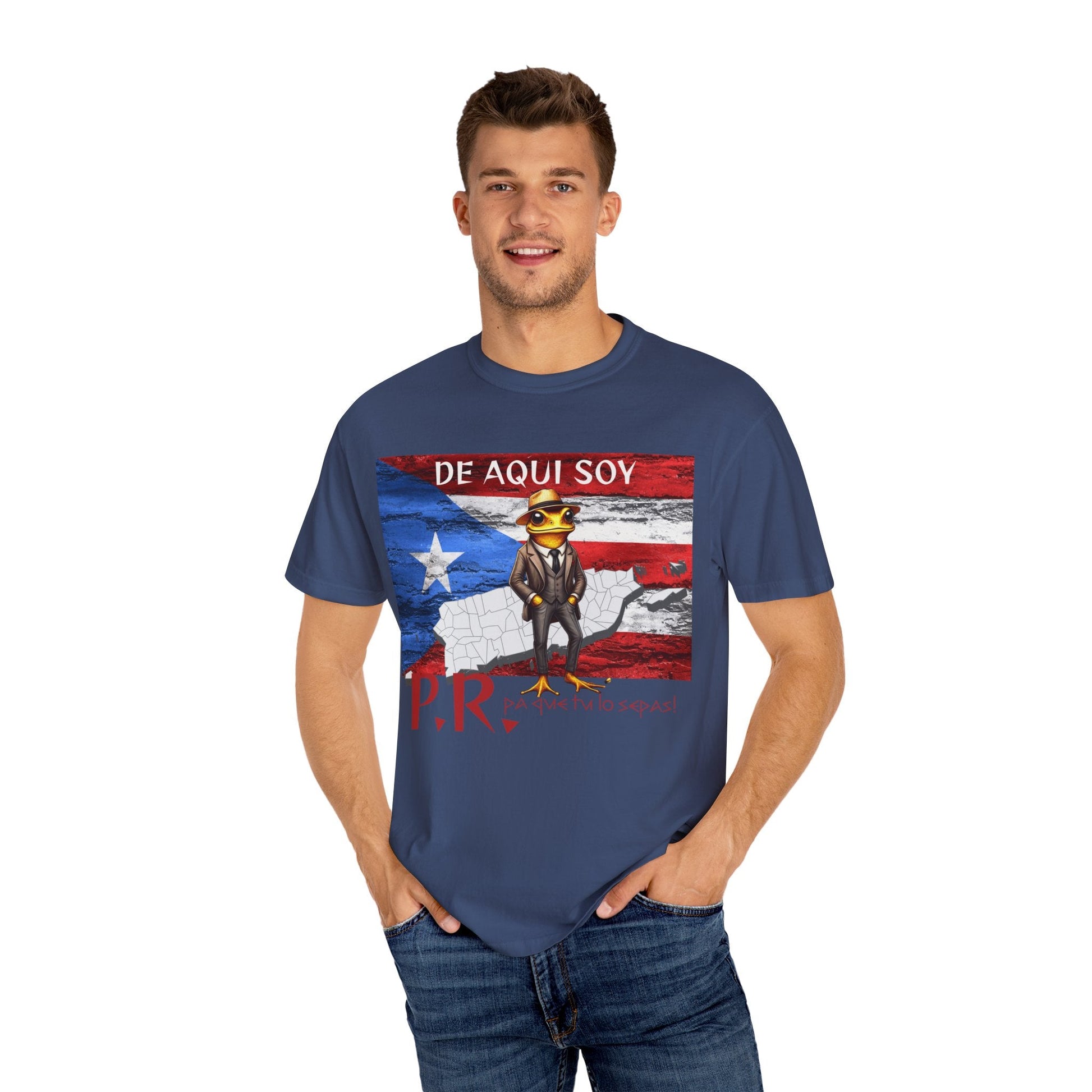 Puerto Rican Pride T-Shirt, Fun Casual Wear, Unisex Garment - Dyed Tee, Perfect for Celebrations, Cultural Identity Shirt - Metamorphosis Creations