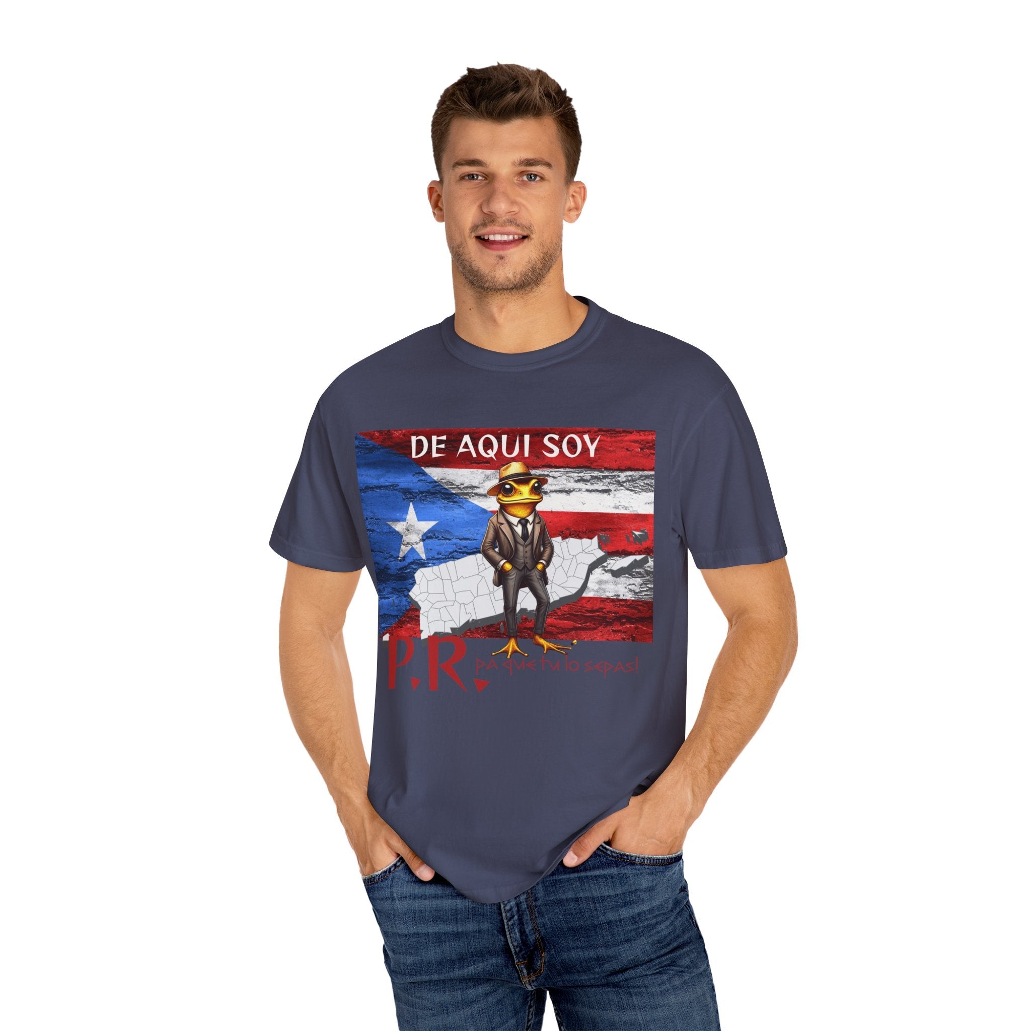 Puerto Rican Pride T-Shirt, Fun Casual Wear, Unisex Garment - Dyed Tee, Perfect for Celebrations, Cultural Identity Shirt - Metamorphosis Creations
