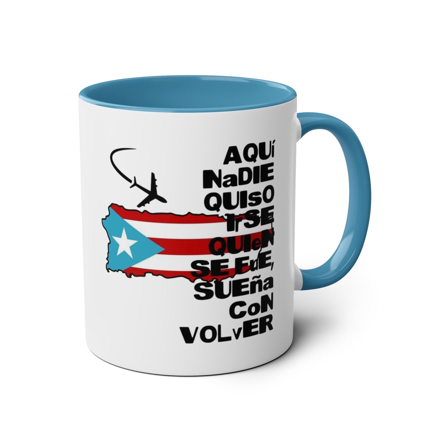Puerto Rican Pride Two - Tone Coffee Mug, 11oz - Gift for Coffee Lovers, Home Decor, Travel Souvenirs, Unique Kitchenware, Independence Day - Metamorphosis Creations