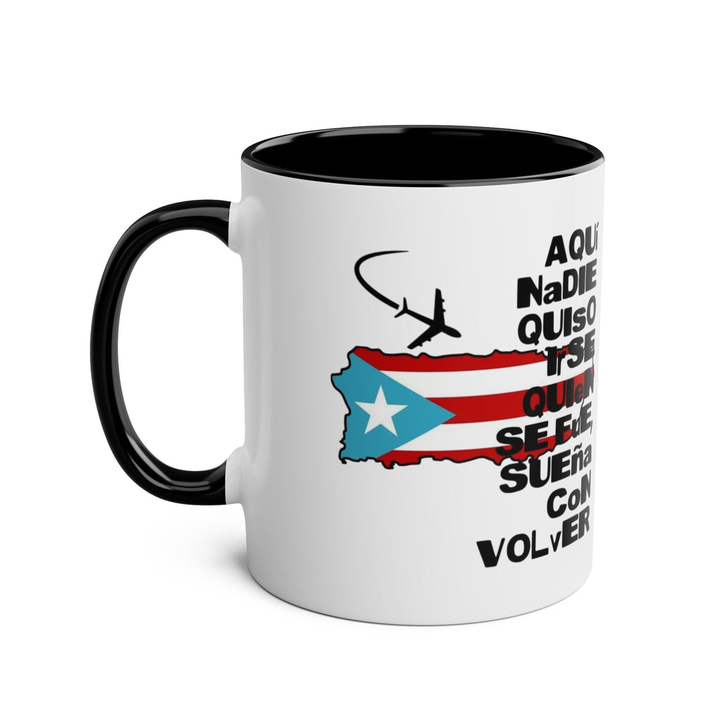 Puerto Rican Pride Two - Tone Coffee Mug, 11oz - Gift for Coffee Lovers, Home Decor, Travel Souvenirs, Unique Kitchenware, Independence Day - Metamorphosis Creations