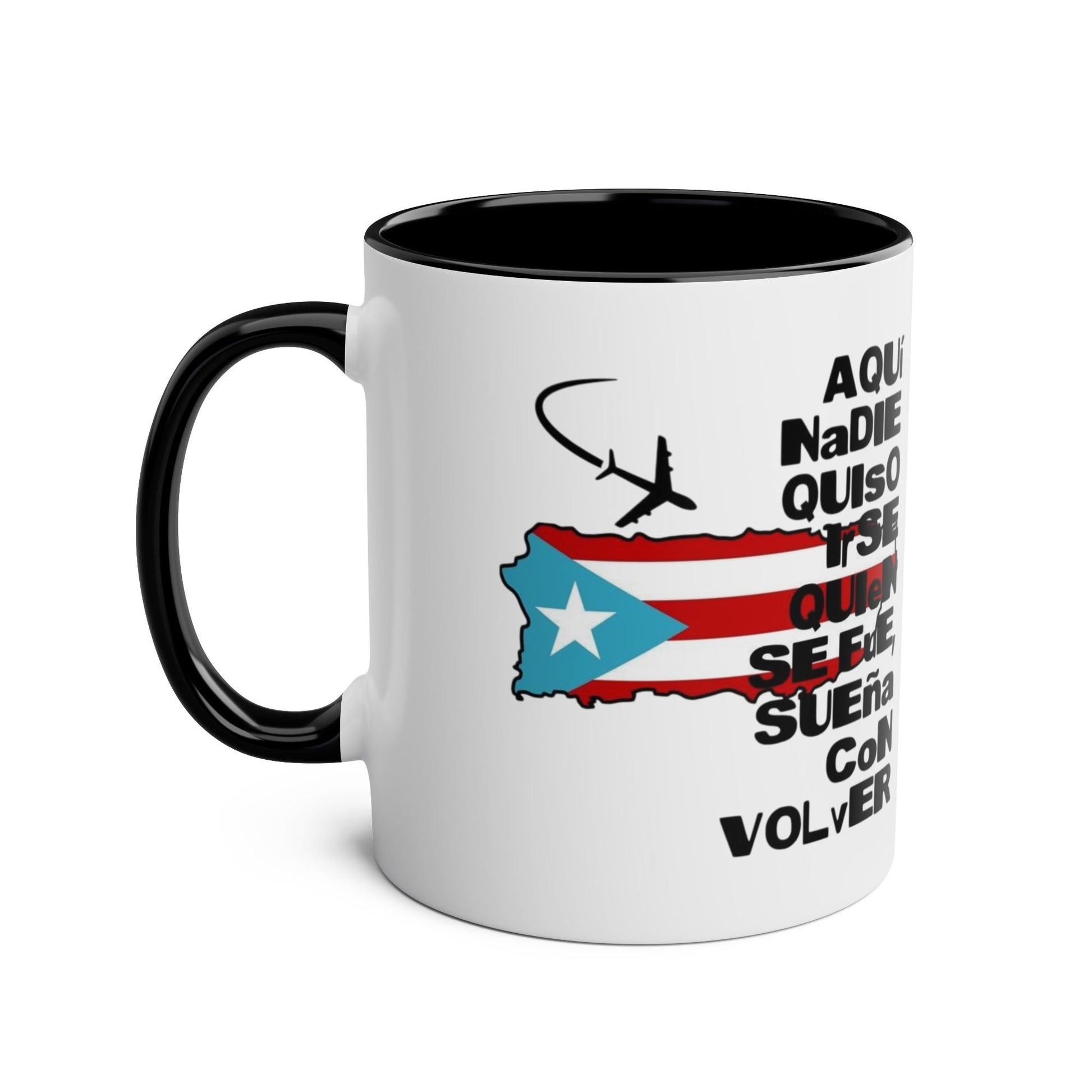 Puerto Rican Pride Two - Tone Coffee Mug, 11oz - Gift for Coffee Lovers, Home Decor, Travel Souvenirs, Unique Kitchenware, Independence Day - Metamorphosis Creations