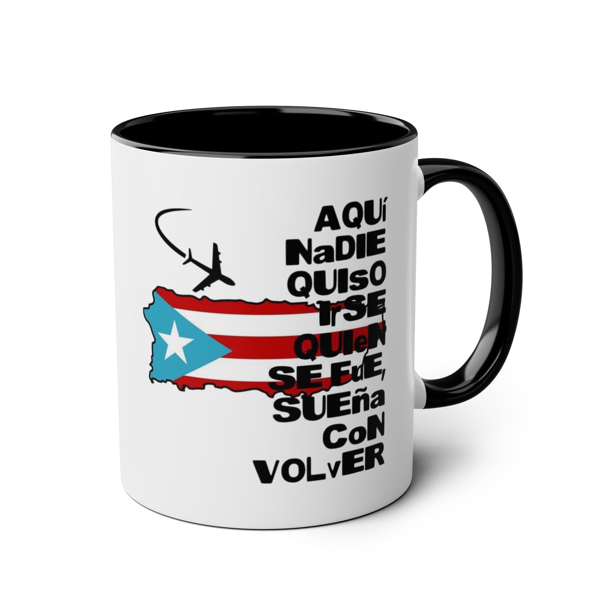 Puerto Rican Pride Two - Tone Coffee Mug, 11oz - Gift for Coffee Lovers, Home Decor, Travel Souvenirs, Unique Kitchenware, Independence Day - Metamorphosis Creations