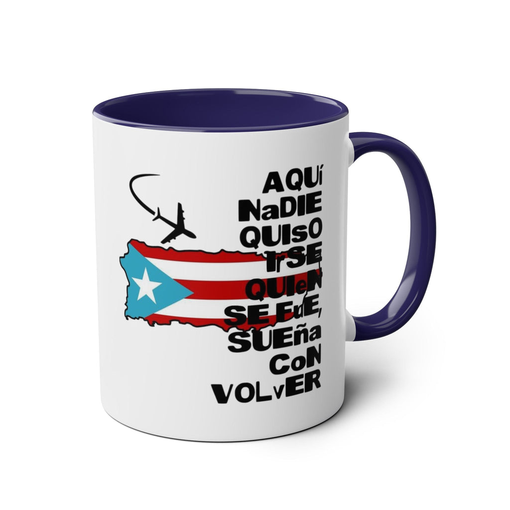 Puerto Rican Pride Two - Tone Coffee Mug, 11oz - Gift for Coffee Lovers, Home Decor, Travel Souvenirs, Unique Kitchenware, Independence Day - Metamorphosis Creations
