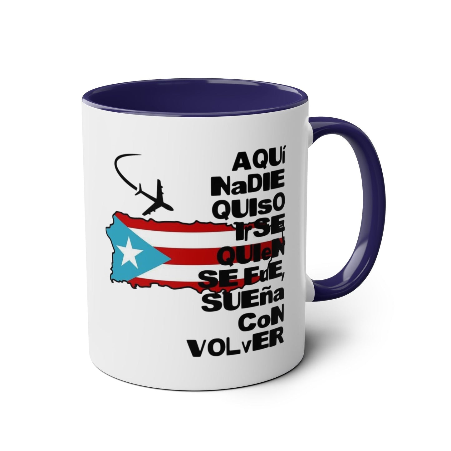 Puerto Rican Pride Two - Tone Coffee Mug, 11oz - Gift for Coffee Lovers, Home Decor, Travel Souvenirs, Unique Kitchenware, Independence Day - Metamorphosis Creations