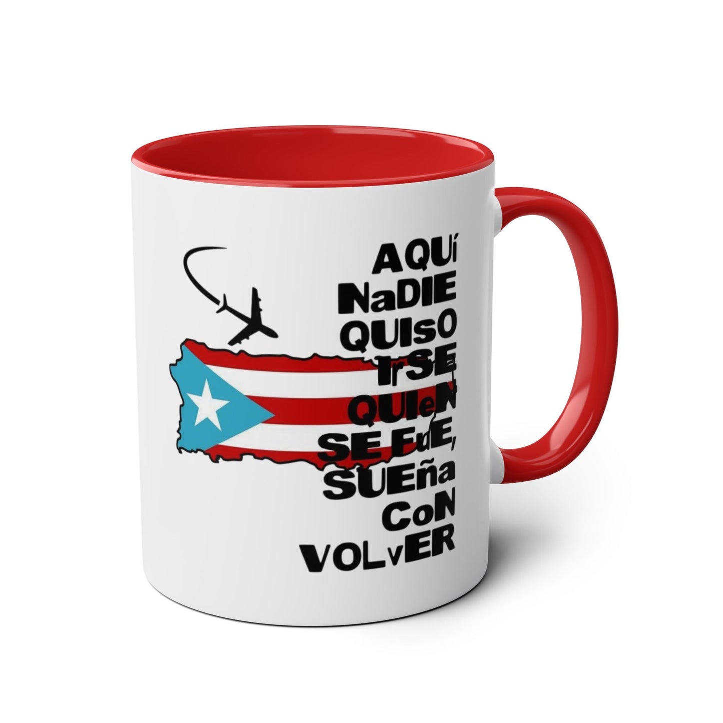 Puerto Rican Pride Two - Tone Coffee Mug, 11oz - Gift for Coffee Lovers, Home Decor, Travel Souvenirs, Unique Kitchenware, Independence Day - Metamorphosis Creations