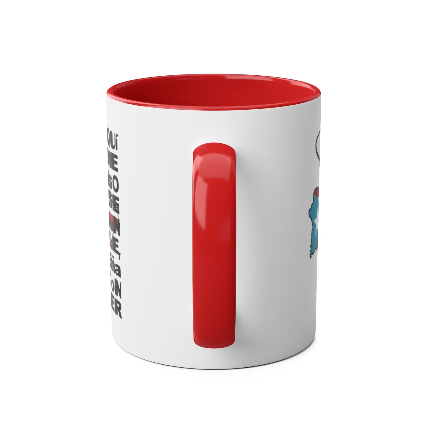 Puerto Rican Pride Two - Tone Coffee Mug, 11oz - Gift for Coffee Lovers, Home Decor, Travel Souvenirs, Unique Kitchenware, Independence Day - Metamorphosis Creations