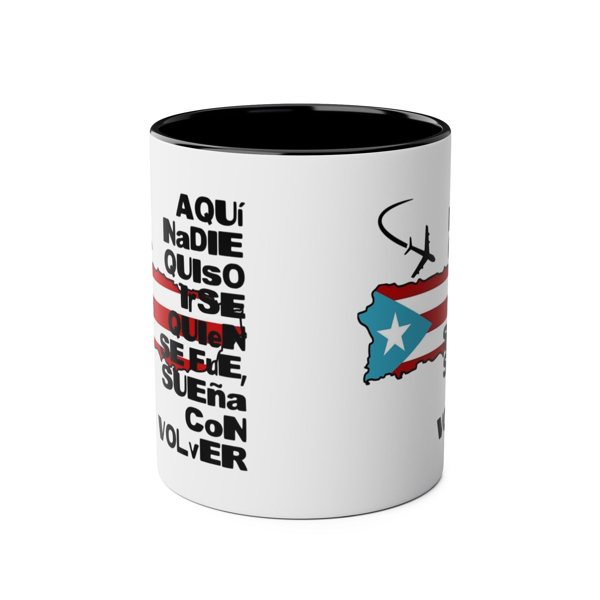 Puerto Rican Pride Two - Tone Coffee Mug, 11oz - Gift for Coffee Lovers, Home Decor, Travel Souvenirs, Unique Kitchenware, Independence Day - Metamorphosis Creations
