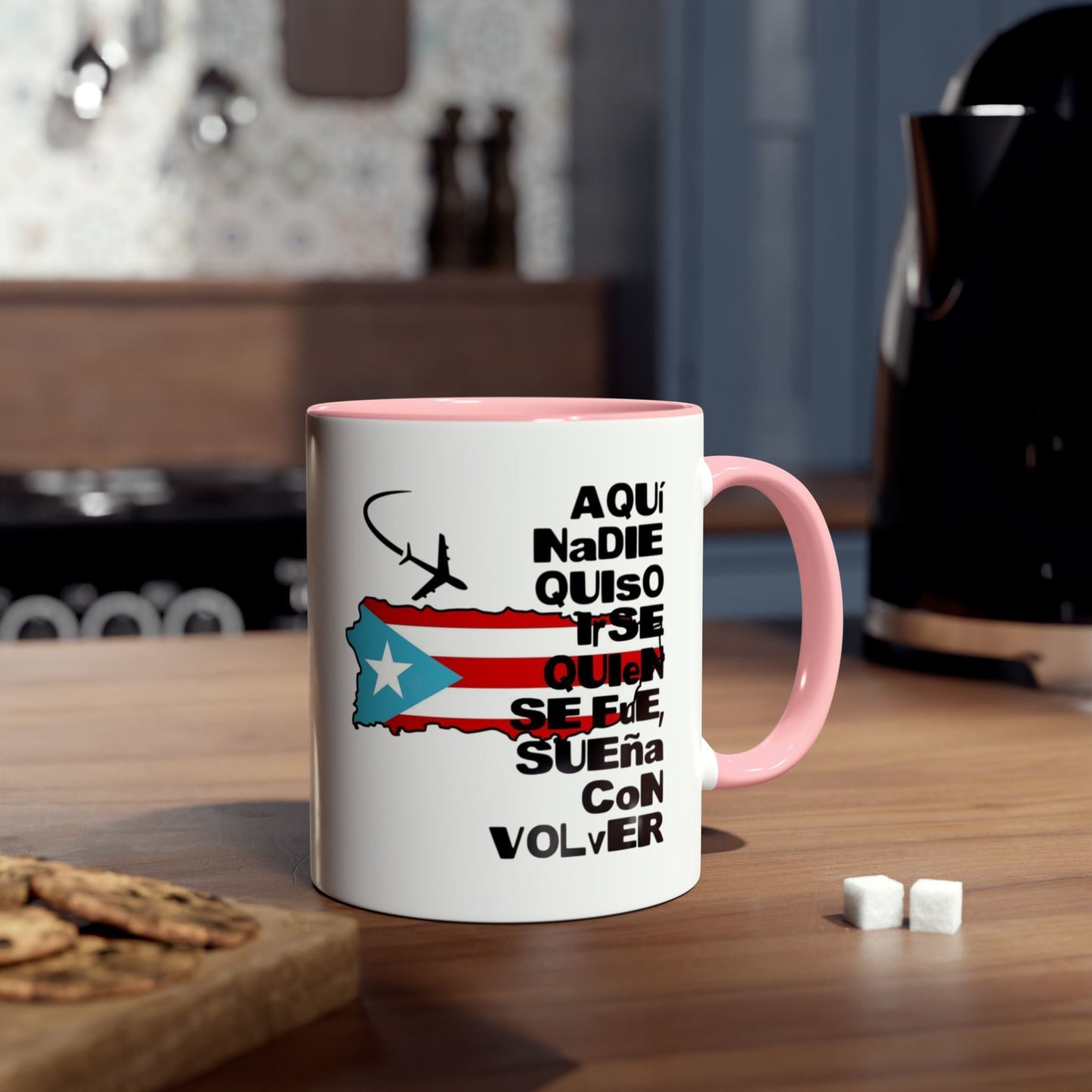 Puerto Rican Pride Two - Tone Coffee Mug, 11oz - Gift for Coffee Lovers, Home Decor, Travel Souvenirs, Unique Kitchenware, Independence Day - Metamorphosis Creations