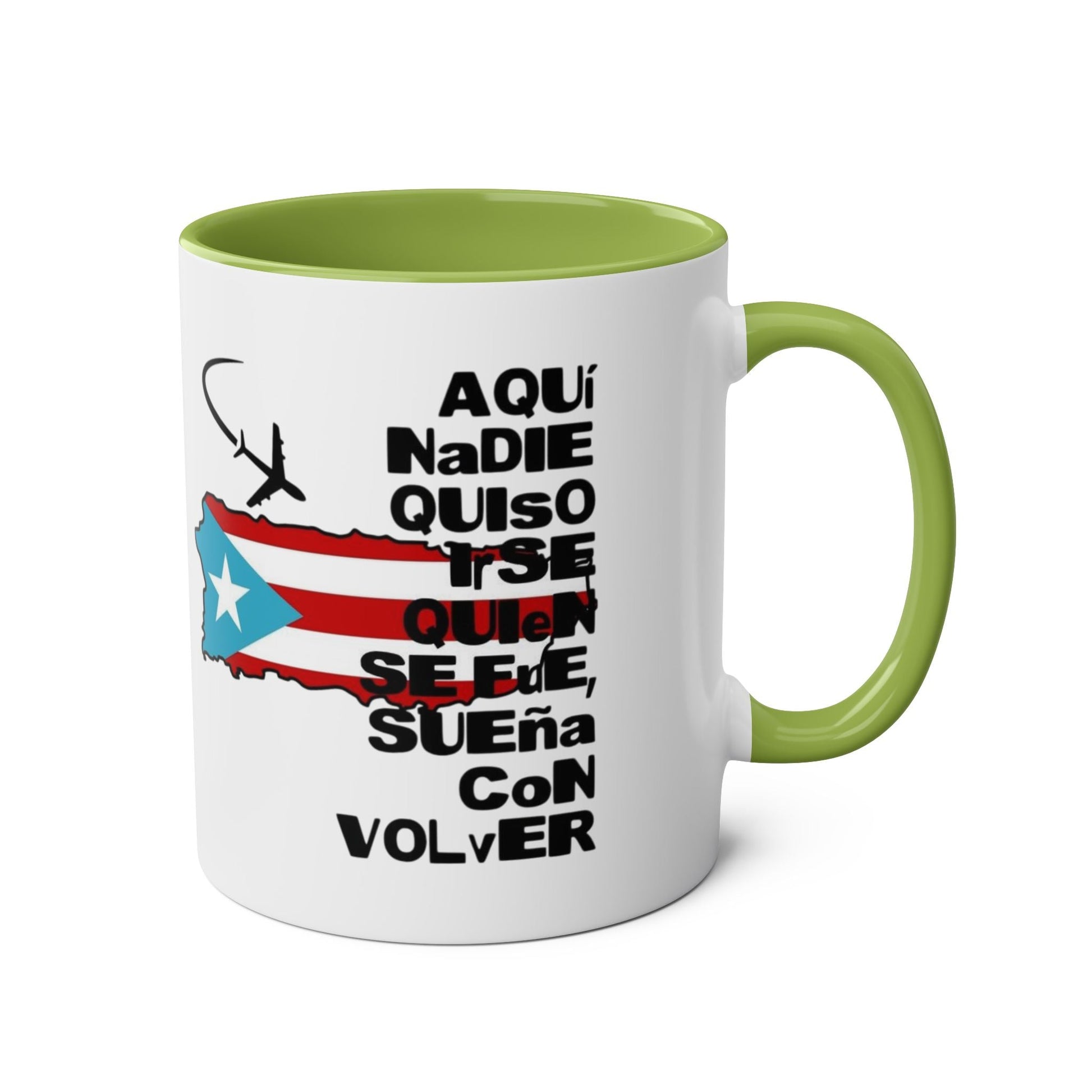 Puerto Rican Pride Two - Tone Coffee Mug, 11oz - Gift for Coffee Lovers, Home Decor, Travel Souvenirs, Unique Kitchenware, Independence Day - Metamorphosis Creations