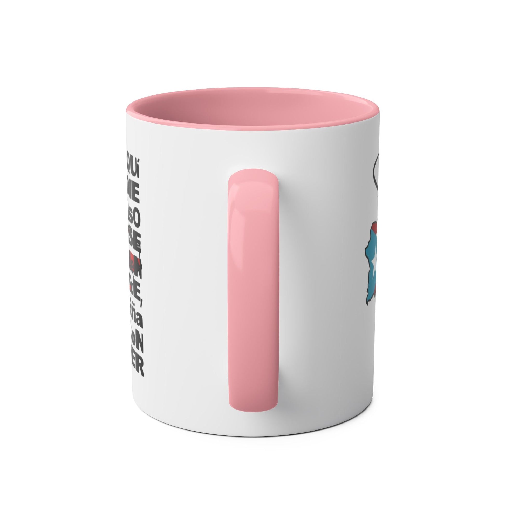 Puerto Rican Pride Two - Tone Coffee Mug, 11oz - Gift for Coffee Lovers, Home Decor, Travel Souvenirs, Unique Kitchenware, Independence Day - Metamorphosis Creations