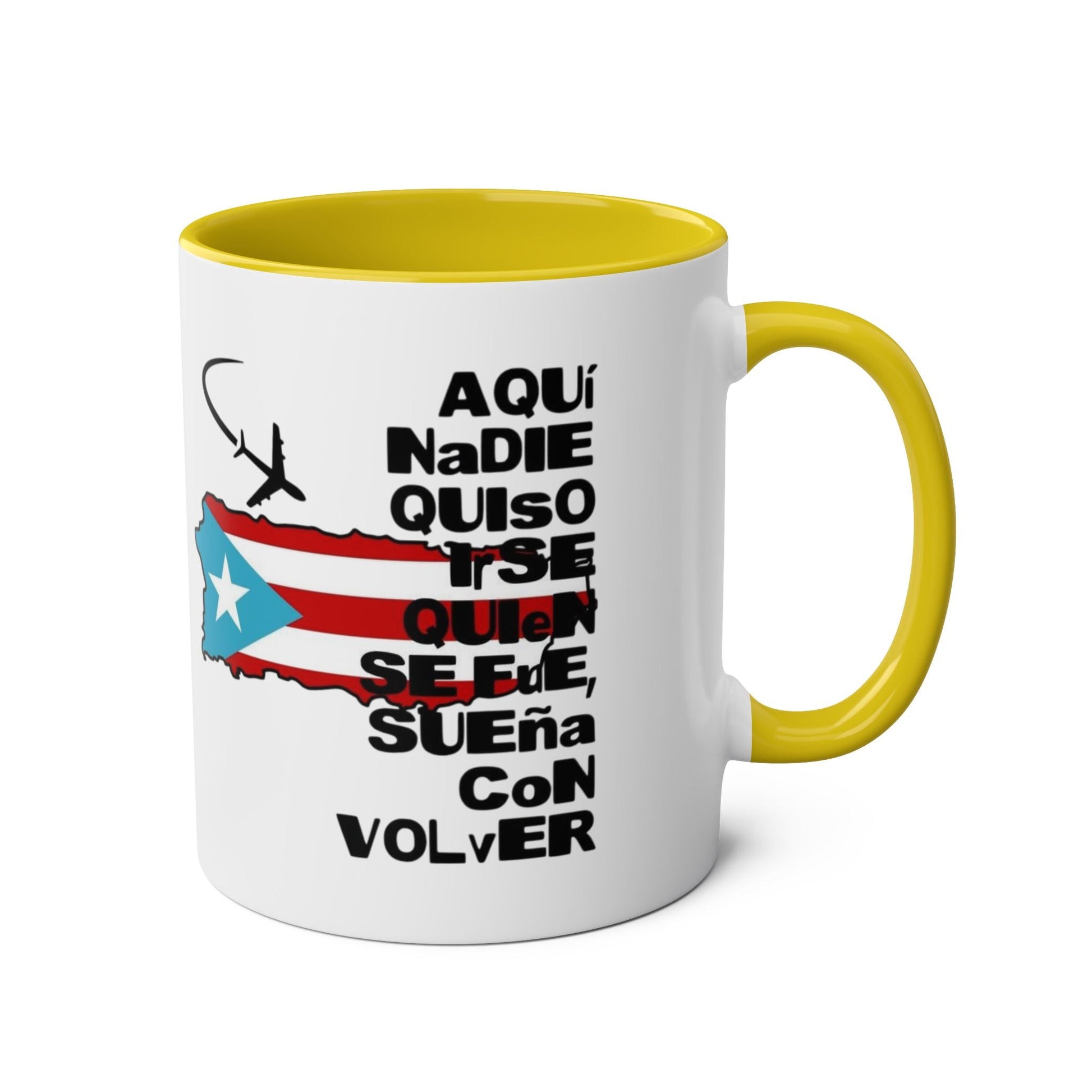 Puerto Rican Pride Two - Tone Coffee Mug, 11oz - Gift for Coffee Lovers, Home Decor, Travel Souvenirs, Unique Kitchenware, Independence Day - Metamorphosis Creations