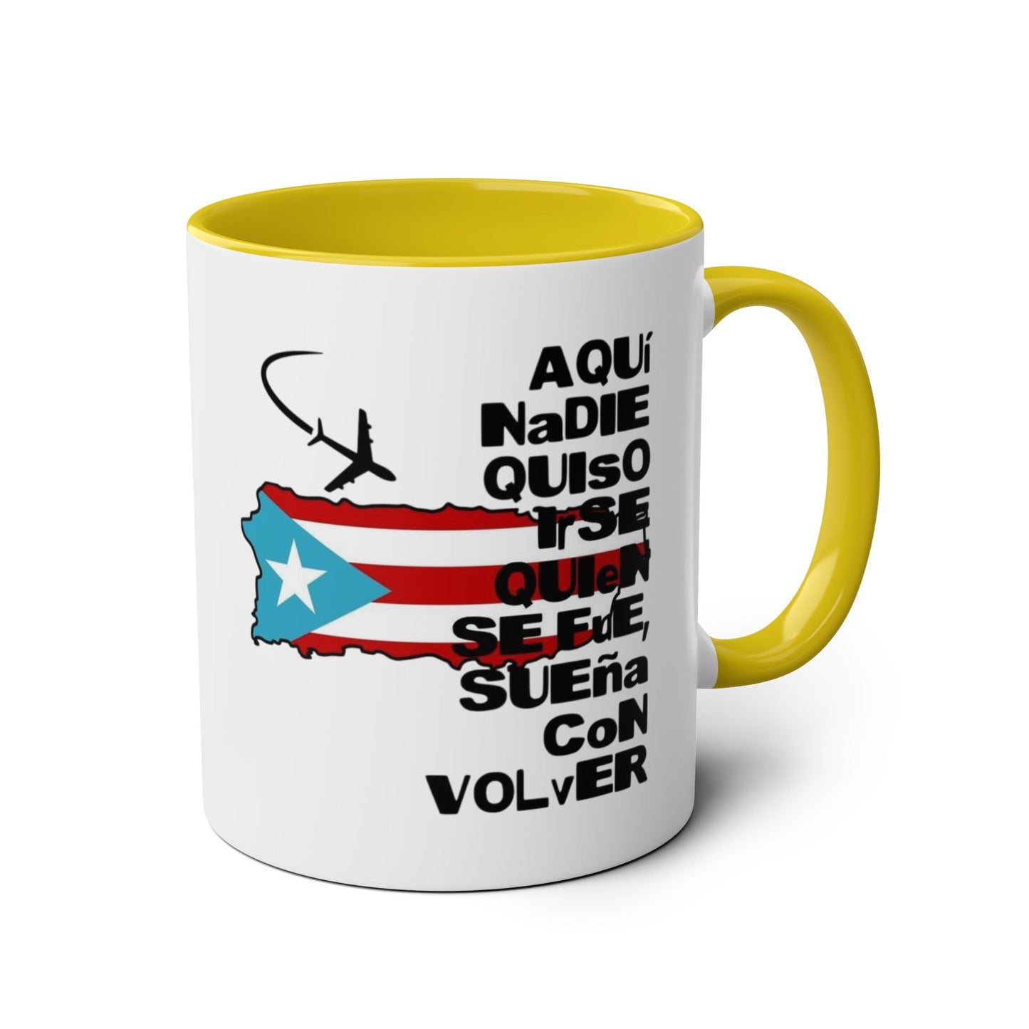 Puerto Rican Pride Two - Tone Coffee Mug, 11oz - Gift for Coffee Lovers, Home Decor, Travel Souvenirs, Unique Kitchenware, Independence Day - Metamorphosis Creations