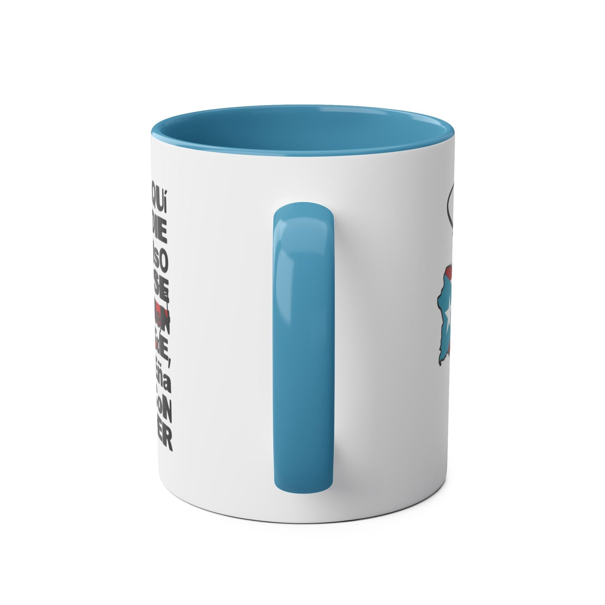 Puerto Rican Pride Two - Tone Coffee Mug, 11oz - Gift for Coffee Lovers, Home Decor, Travel Souvenirs, Unique Kitchenware, Independence Day - Metamorphosis Creations