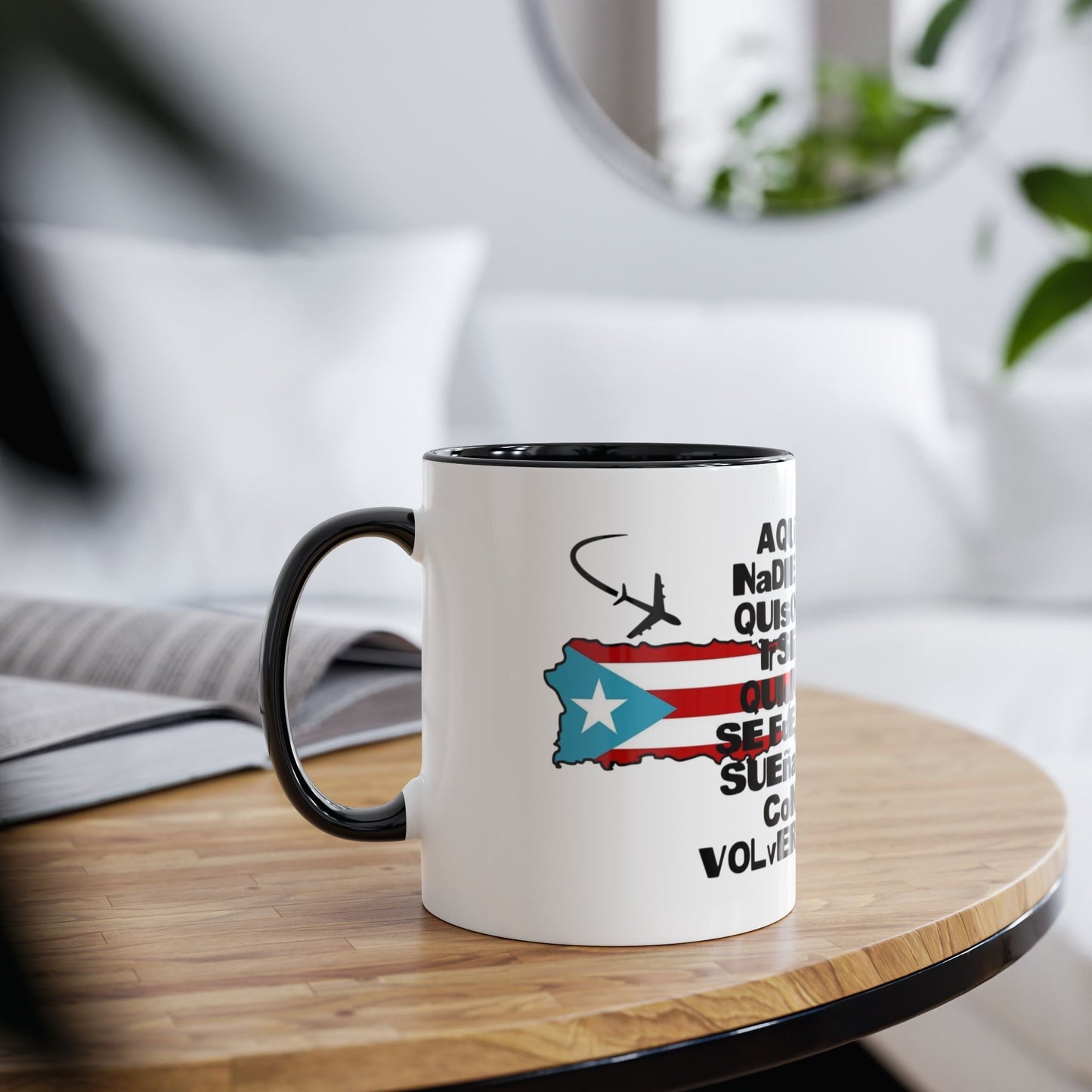Puerto Rican Pride Two - Tone Coffee Mug, 11oz - Gift for Coffee Lovers, Home Decor, Travel Souvenirs, Unique Kitchenware, Independence Day - Metamorphosis Creations
