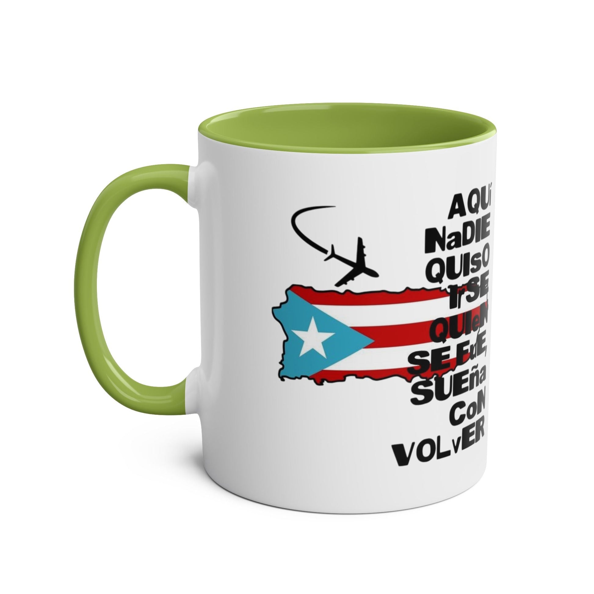 Puerto Rican Pride Two - Tone Coffee Mug, 11oz - Gift for Coffee Lovers, Home Decor, Travel Souvenirs, Unique Kitchenware, Independence Day - Metamorphosis Creations