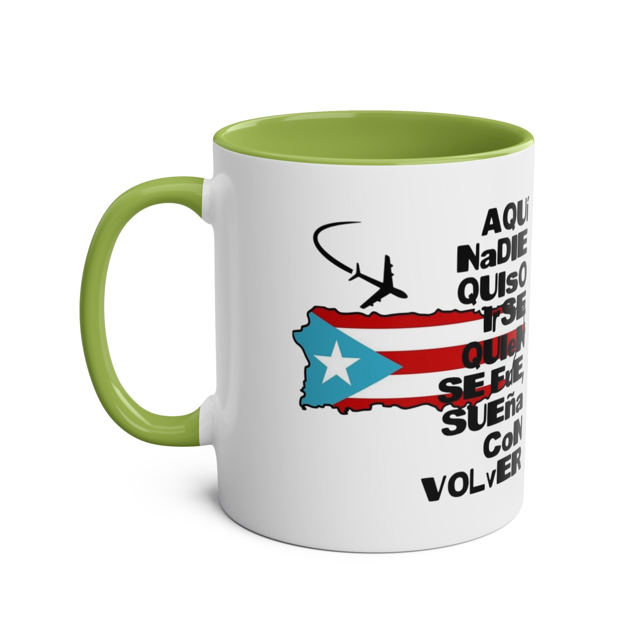 Puerto Rican Pride Two - Tone Coffee Mug, 11oz - Gift for Coffee Lovers, Home Decor, Travel Souvenirs, Unique Kitchenware, Independence Day - Metamorphosis Creations
