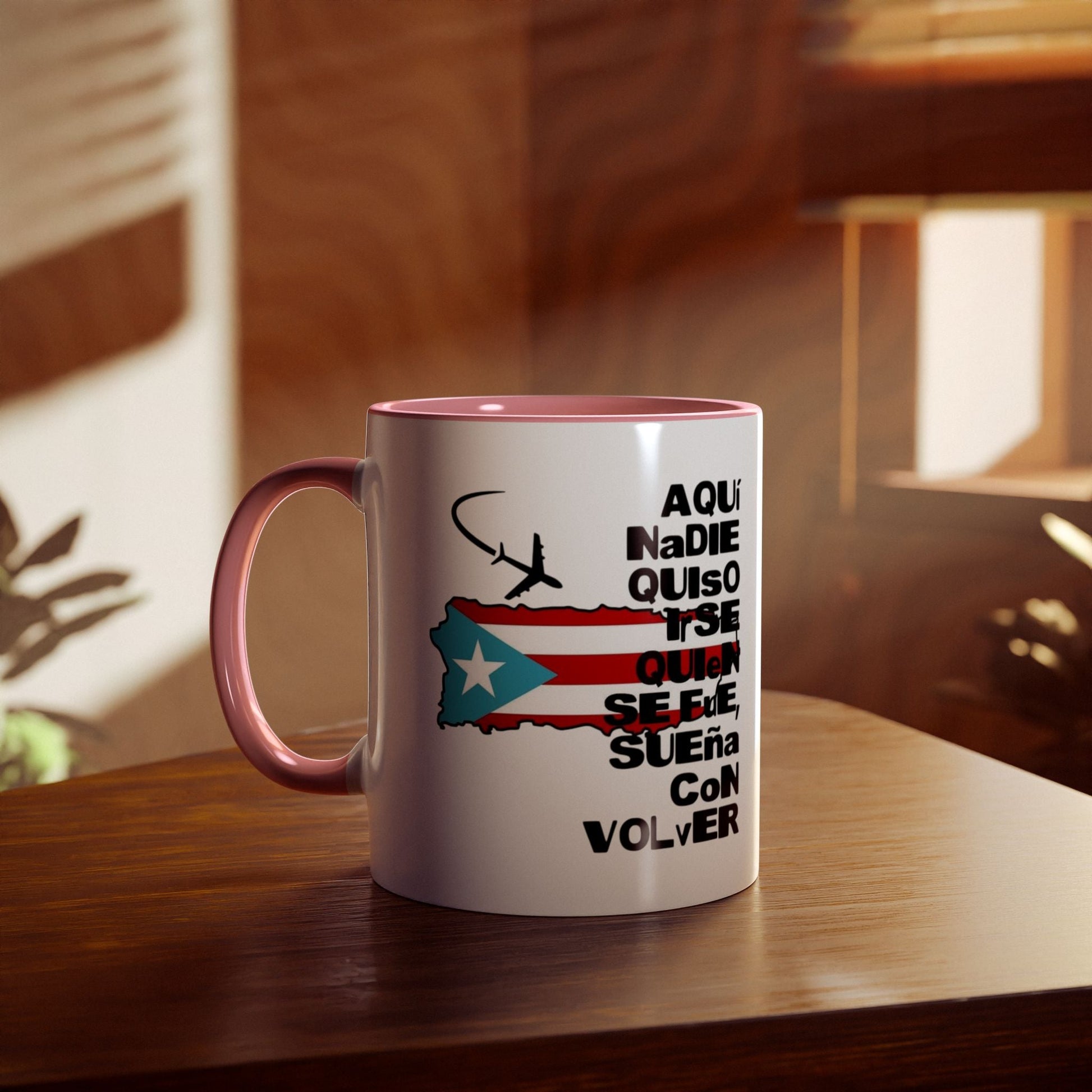 Puerto Rican Pride Two - Tone Coffee Mug, 11oz - Gift for Coffee Lovers, Home Decor, Travel Souvenirs, Unique Kitchenware, Independence Day - Metamorphosis Creations