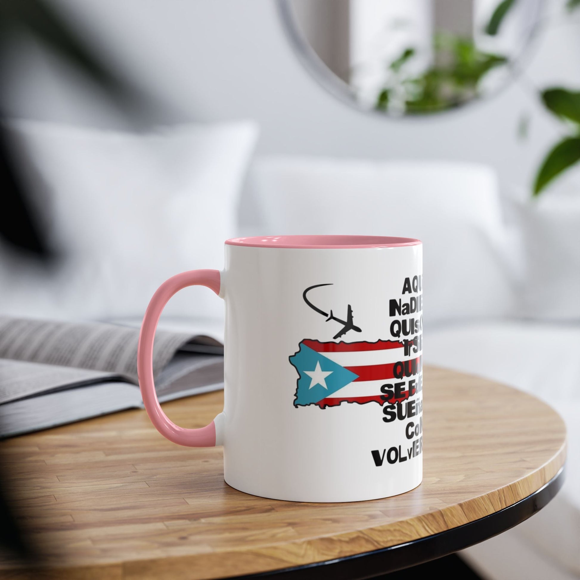 Puerto Rican Pride Two - Tone Coffee Mug, 11oz - Gift for Coffee Lovers, Home Decor, Travel Souvenirs, Unique Kitchenware, Independence Day - Metamorphosis Creations