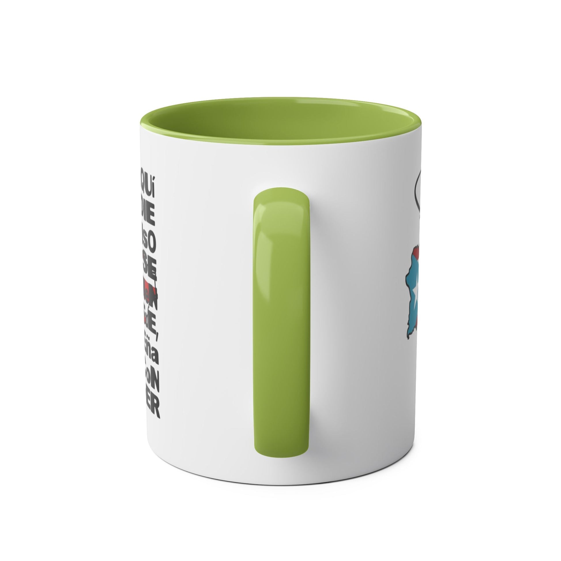 Puerto Rican Pride Two - Tone Coffee Mug, 11oz - Gift for Coffee Lovers, Home Decor, Travel Souvenirs, Unique Kitchenware, Independence Day - Metamorphosis Creations