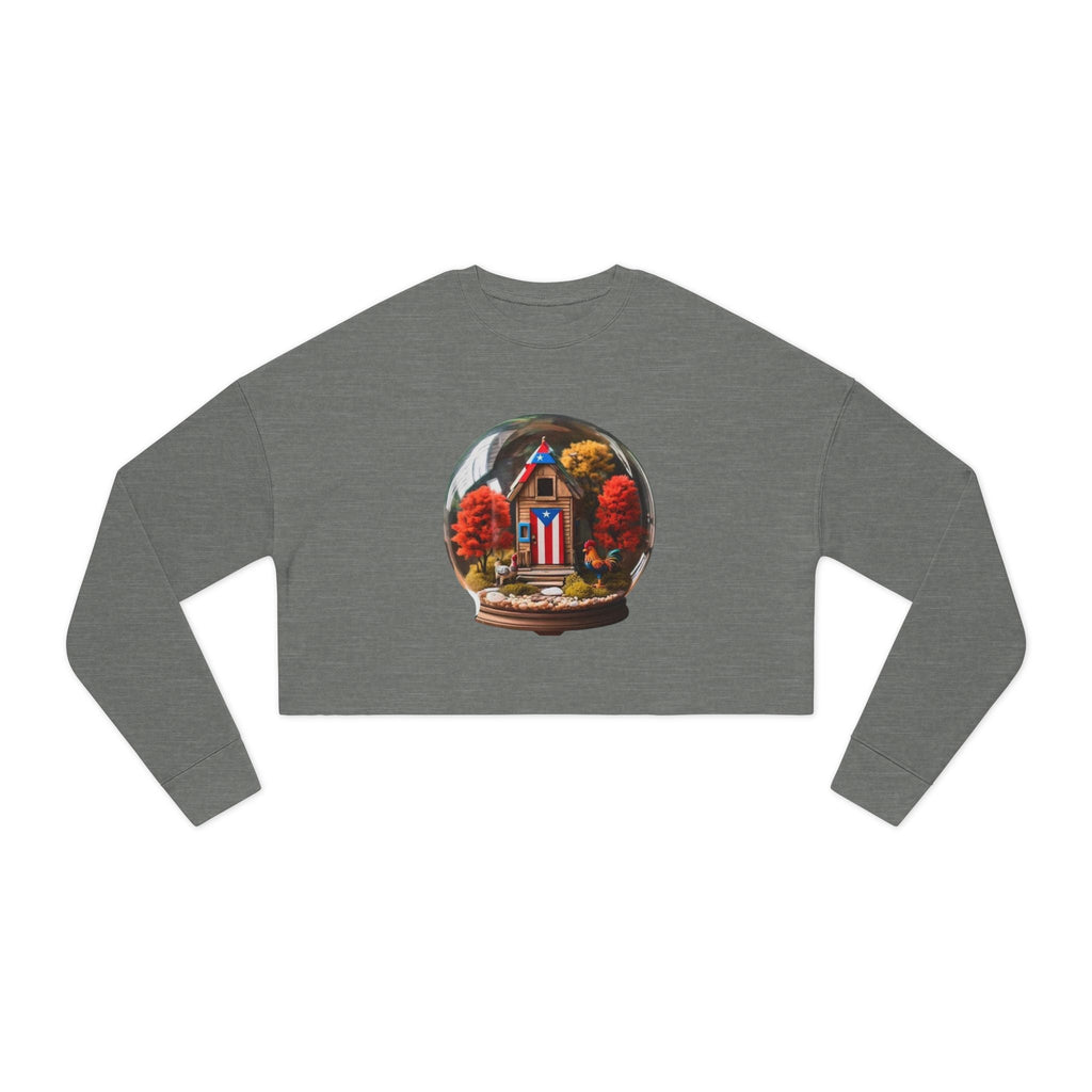 Puerto Rican Tradition Autumn Vibes Cropped Sweatshirt, Cozy Sweatshirt, Fall Fashion, Casual Wear, Thanksgiving Gift, Seasonal Style - Metamorphosis Creations