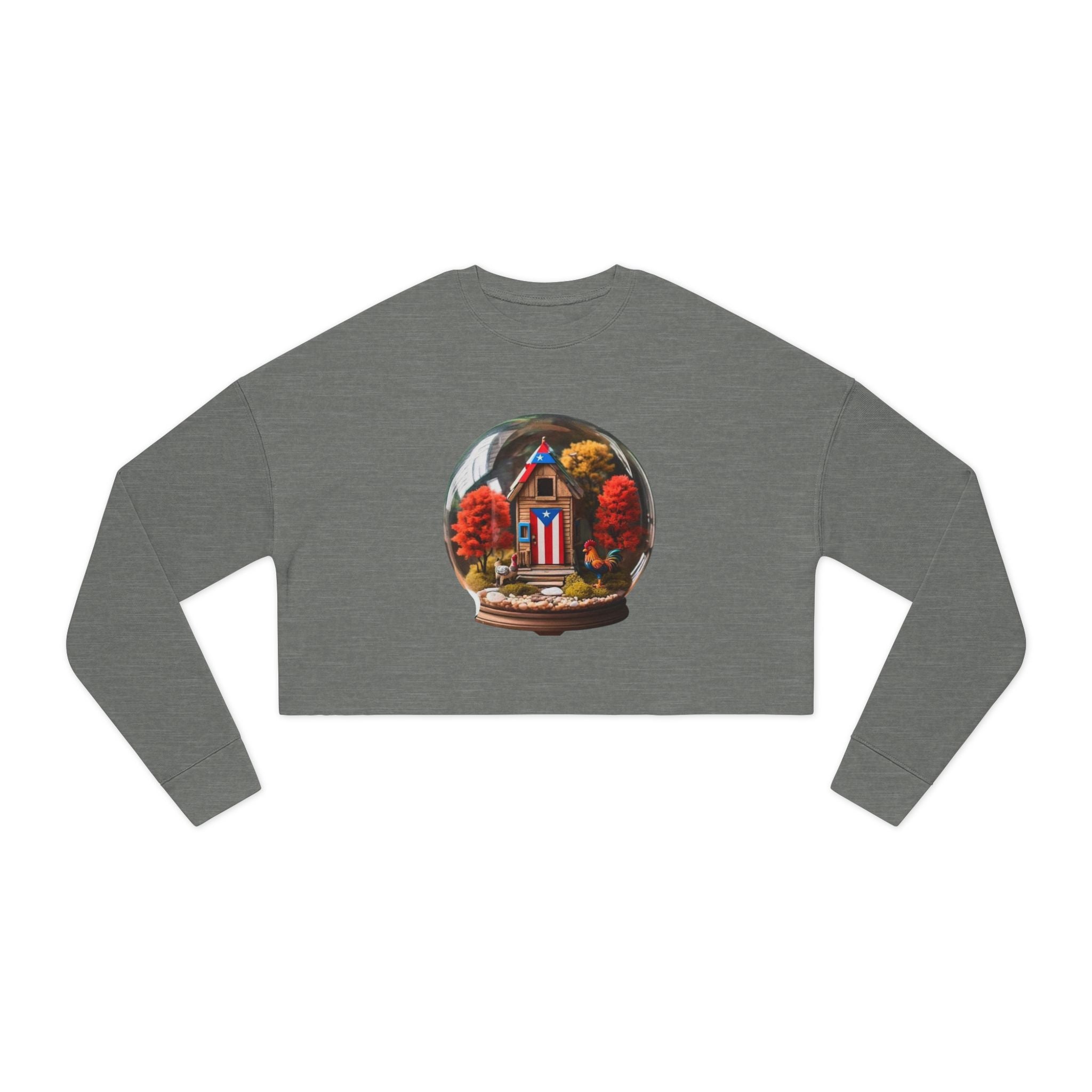 Puerto Rican Tradition Autumn Vibes Cropped Sweatshirt, Cozy Sweatshirt, Fall Fashion, Casual Wear, Thanksgiving Gift, Seasonal Style - Metamorphosis Creations