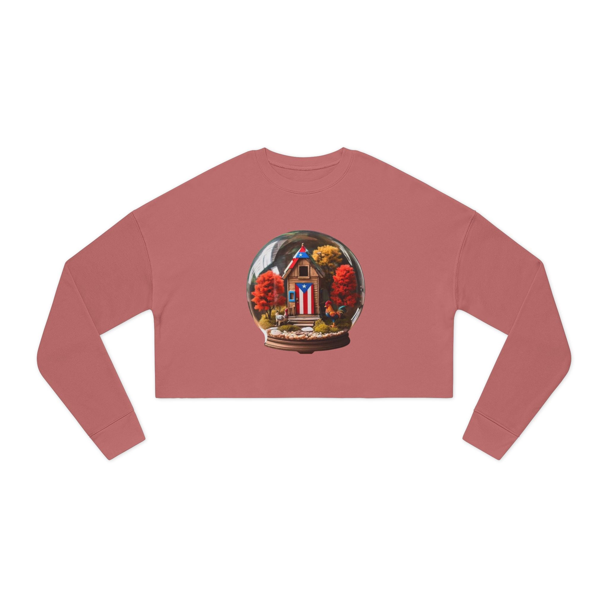Puerto Rican Tradition Autumn Vibes Cropped Sweatshirt, Cozy Sweatshirt, Fall Fashion, Casual Wear, Thanksgiving Gift, Seasonal Style - Metamorphosis Creations