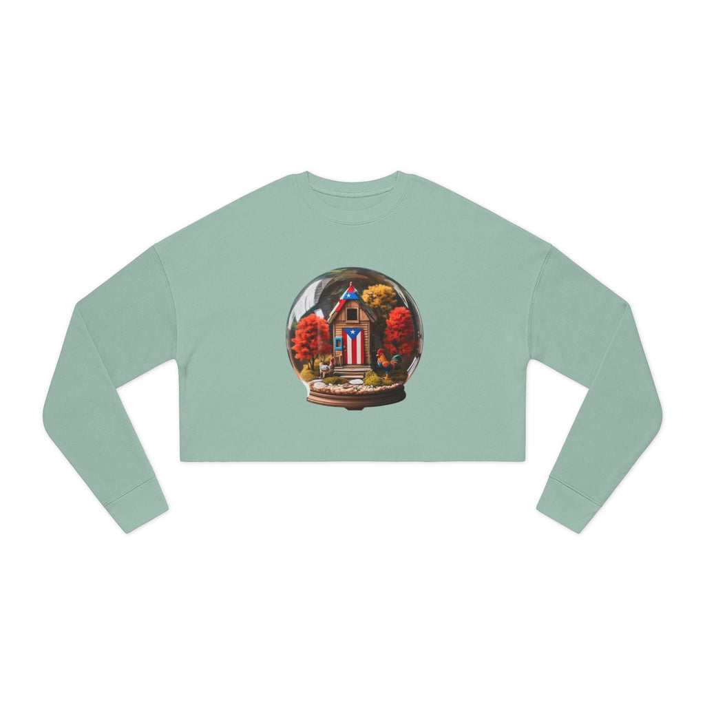 Puerto Rican Tradition Autumn Vibes Cropped Sweatshirt, Cozy Sweatshirt, Fall Fashion, Casual Wear, Thanksgiving Gift, Seasonal Style - Metamorphosis Creations