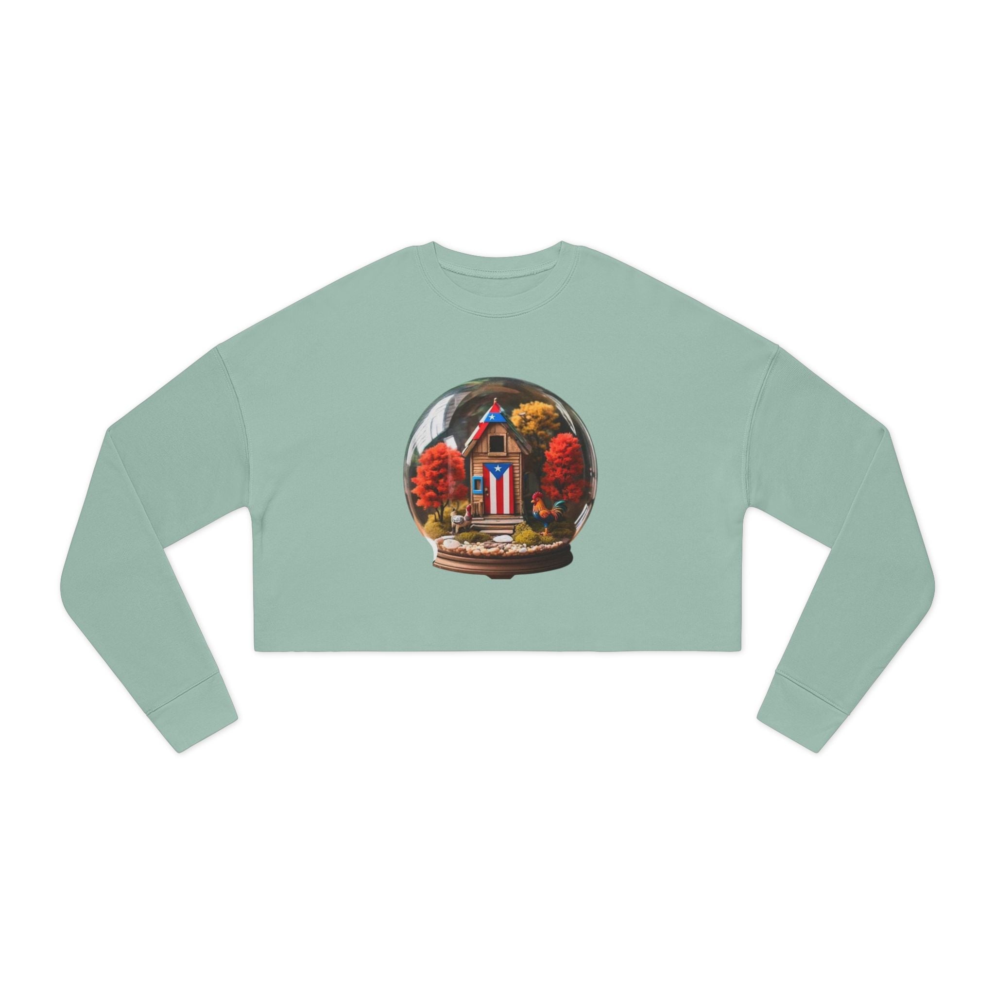 Puerto Rican Tradition Autumn Vibes Cropped Sweatshirt, Cozy Sweatshirt, Fall Fashion, Casual Wear, Thanksgiving Gift, Seasonal Style - Metamorphosis Creations